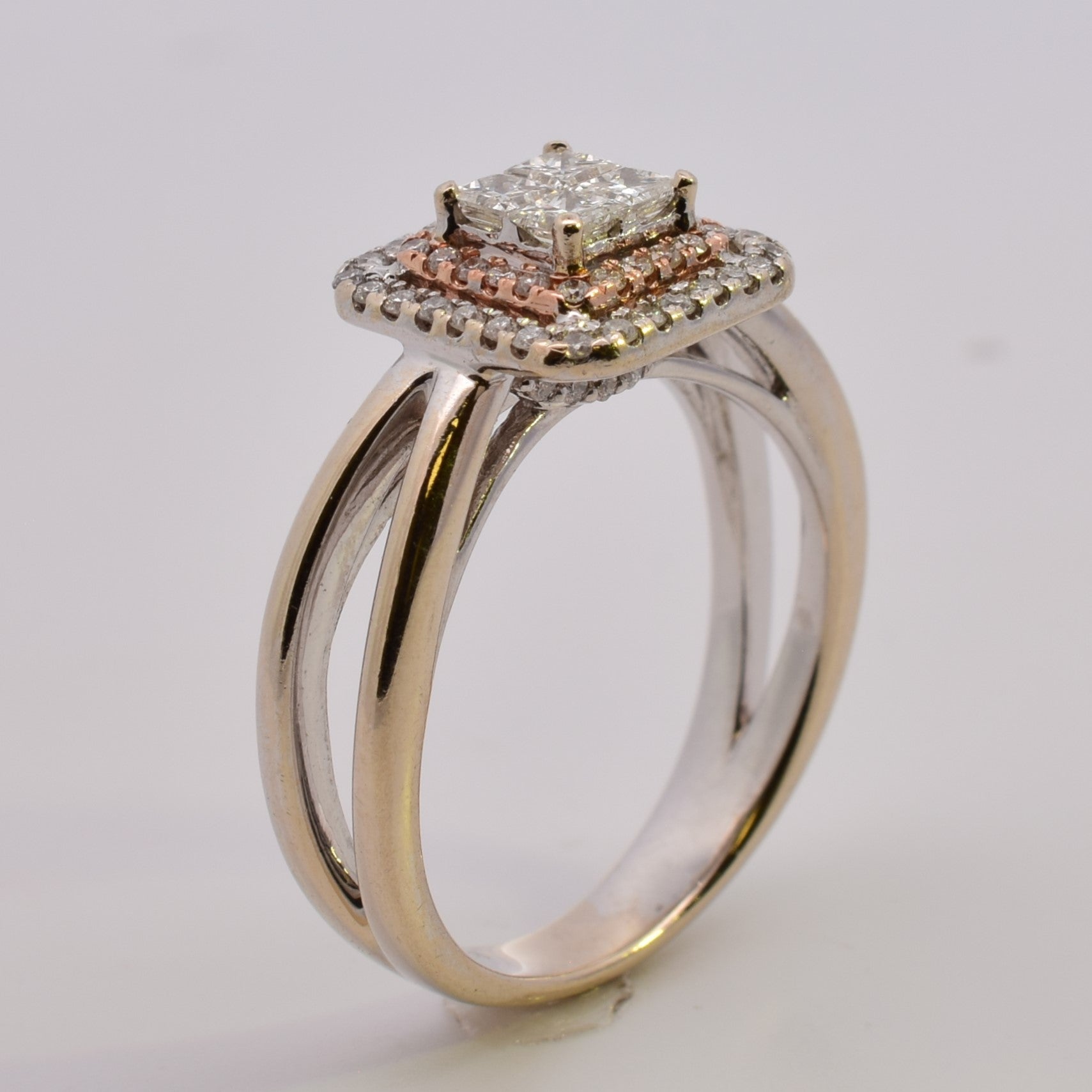 Diamond Grid Split Shank Ring | 0.48ctw | SZ 6.5 |
