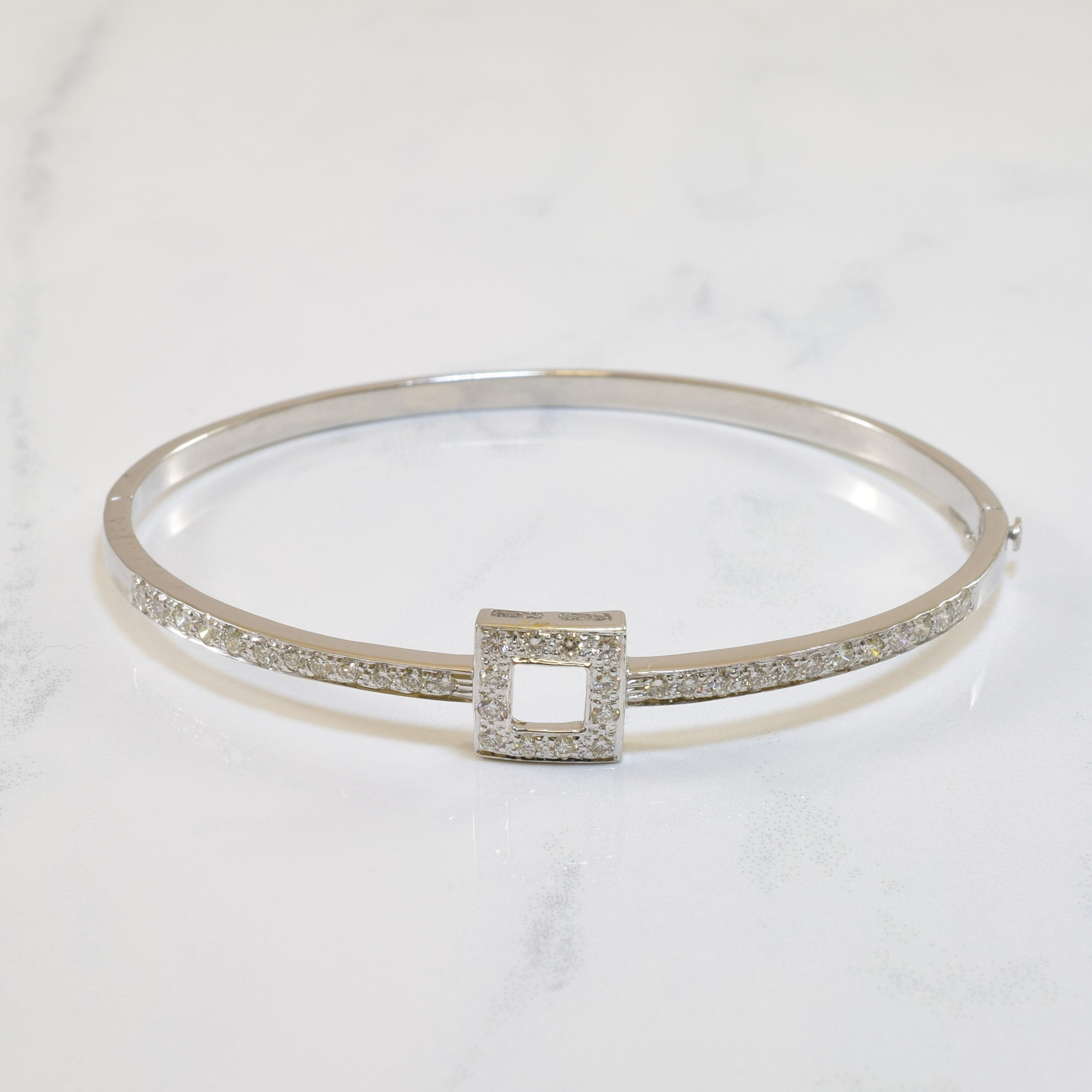 Pave Diamond Bangle | 7" |