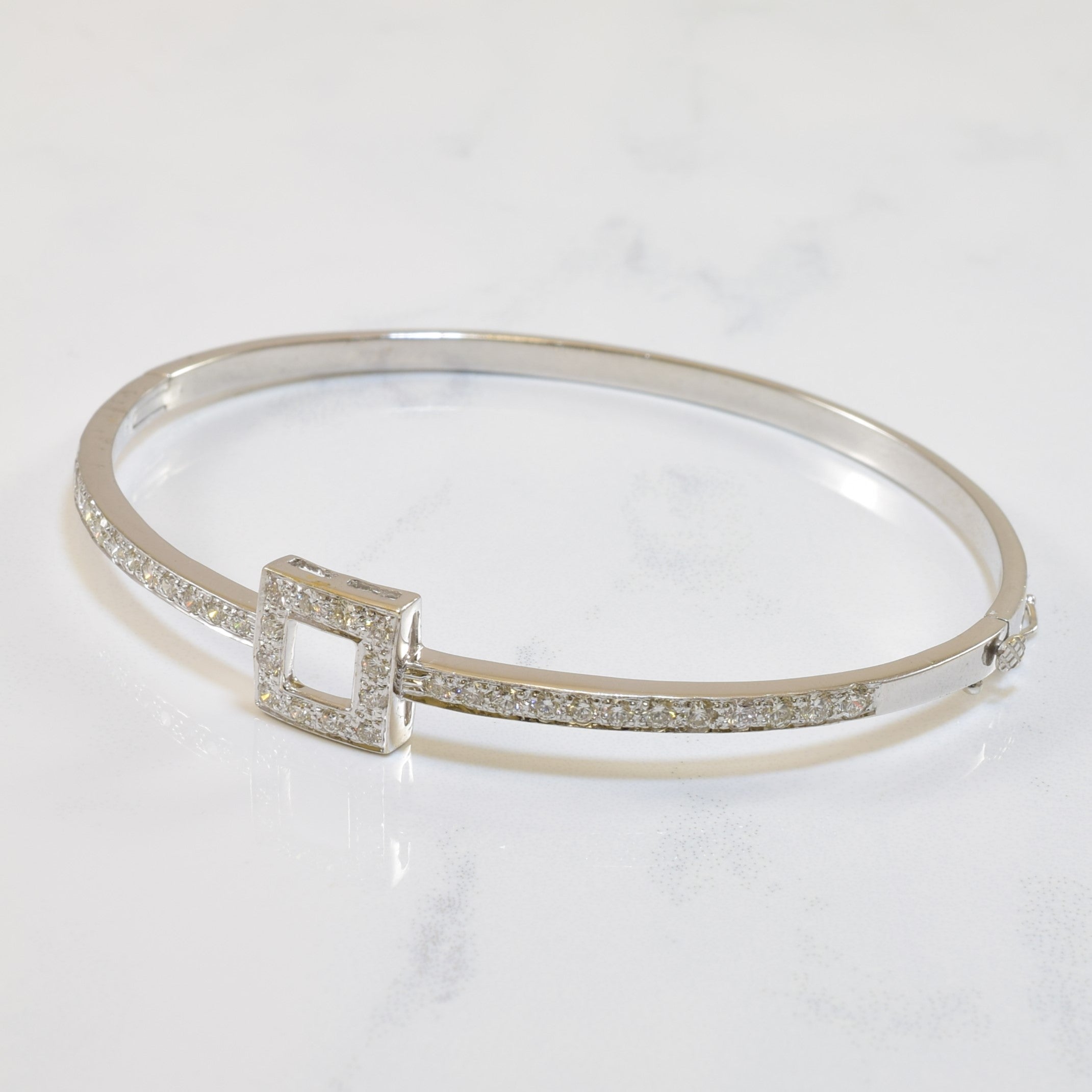 Pave Diamond Bangle | 7" |