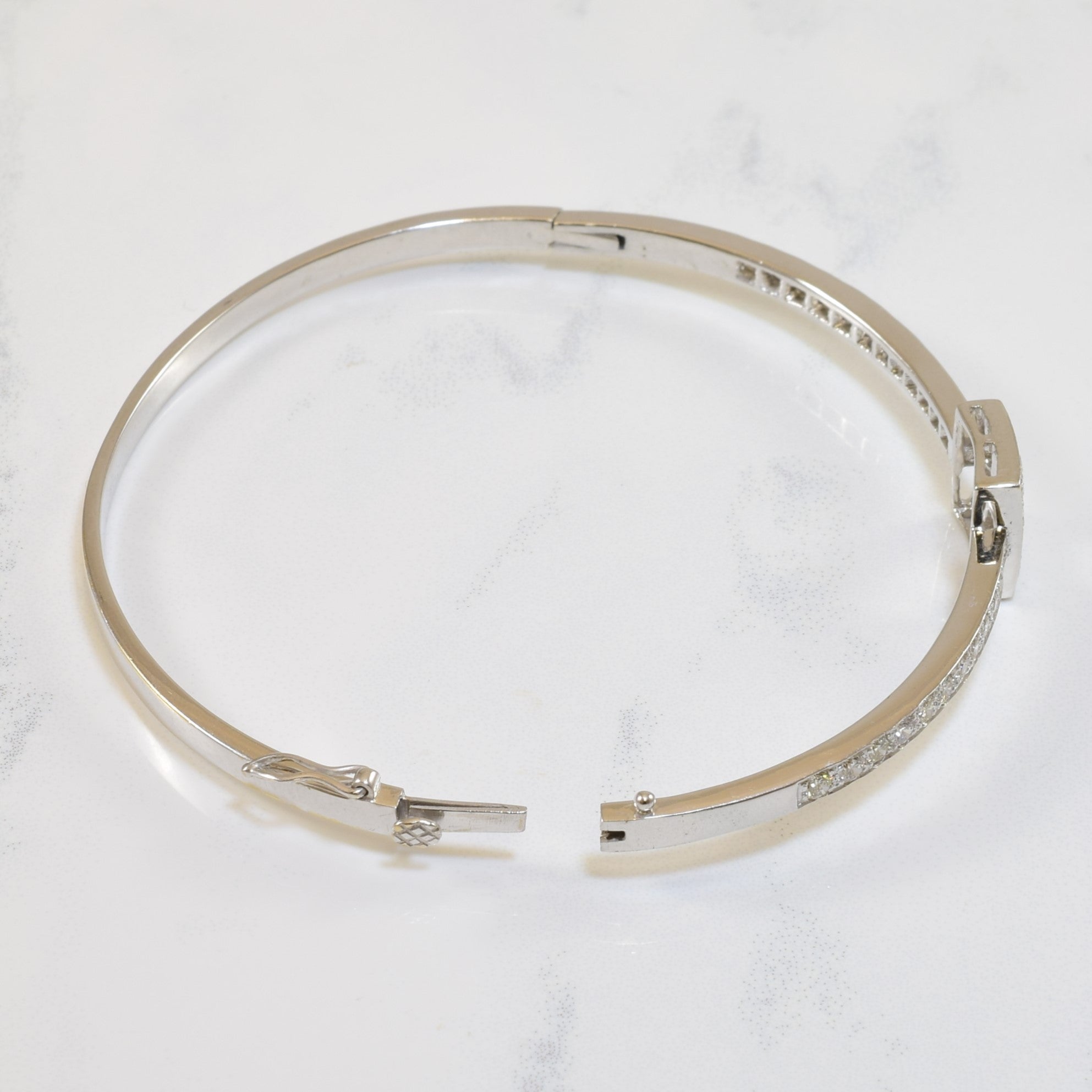 Pave Diamond Bangle | 7" |