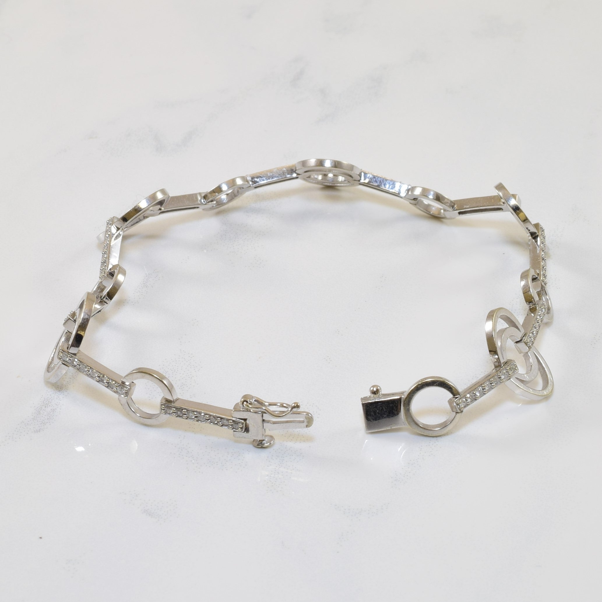 Diamond Open Work Bracelet | 0.38ctw | 7.75" |