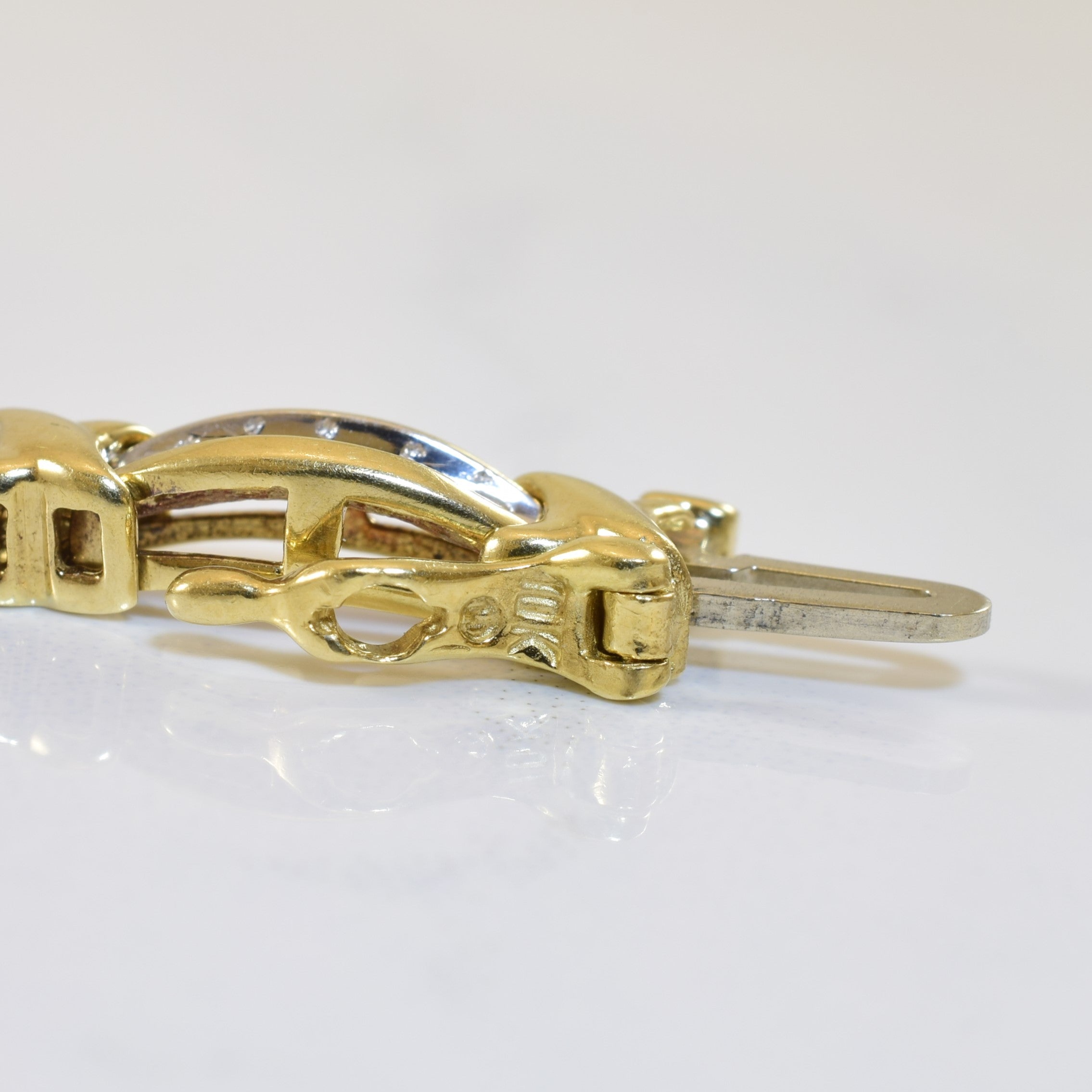 Two Tone XO Diamond Channel Bracelet | 0.70ctw | 7.5" |