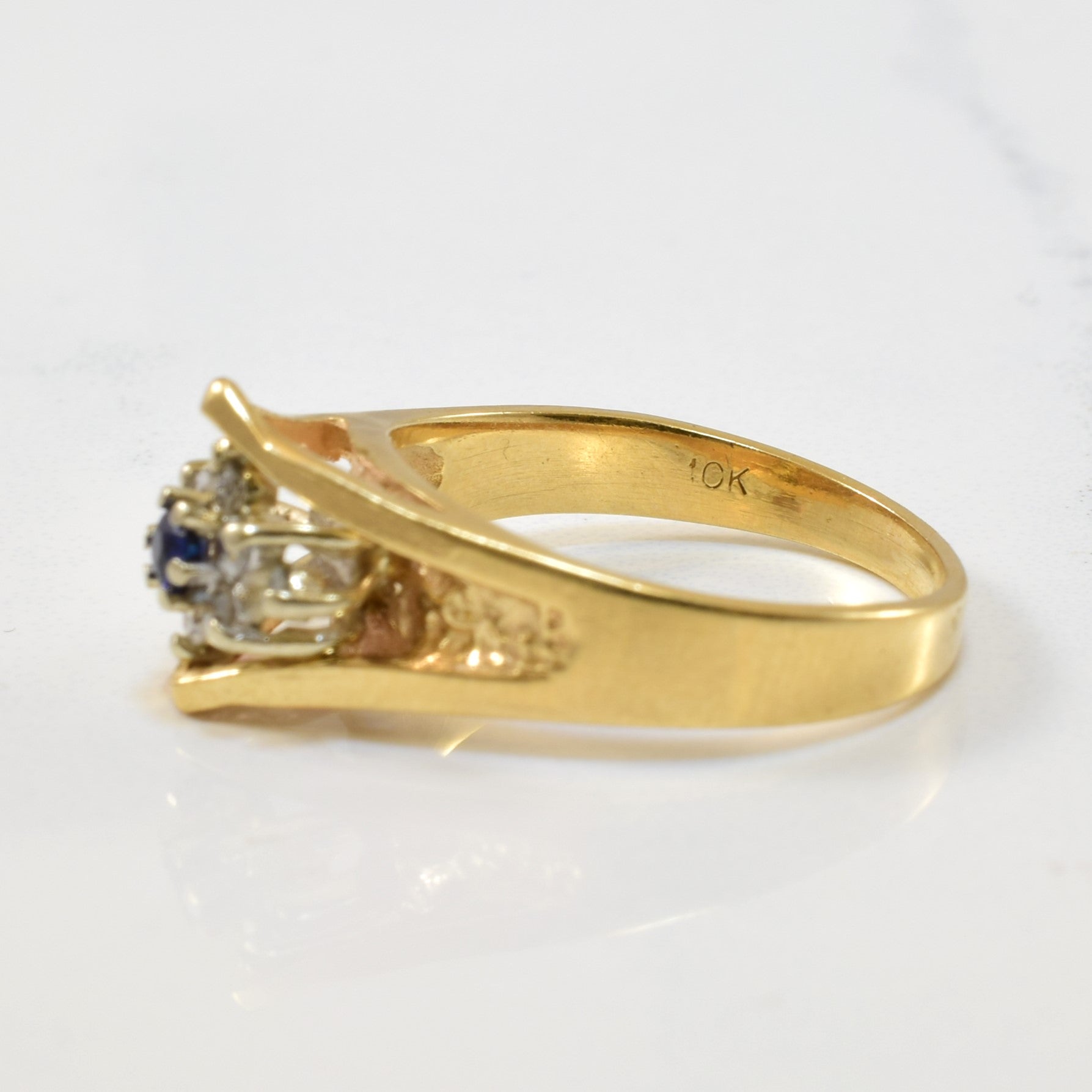 Tapered Chevron Sapphire Ring | 0.08ctw, 0.06ct | SZ 6.5 |