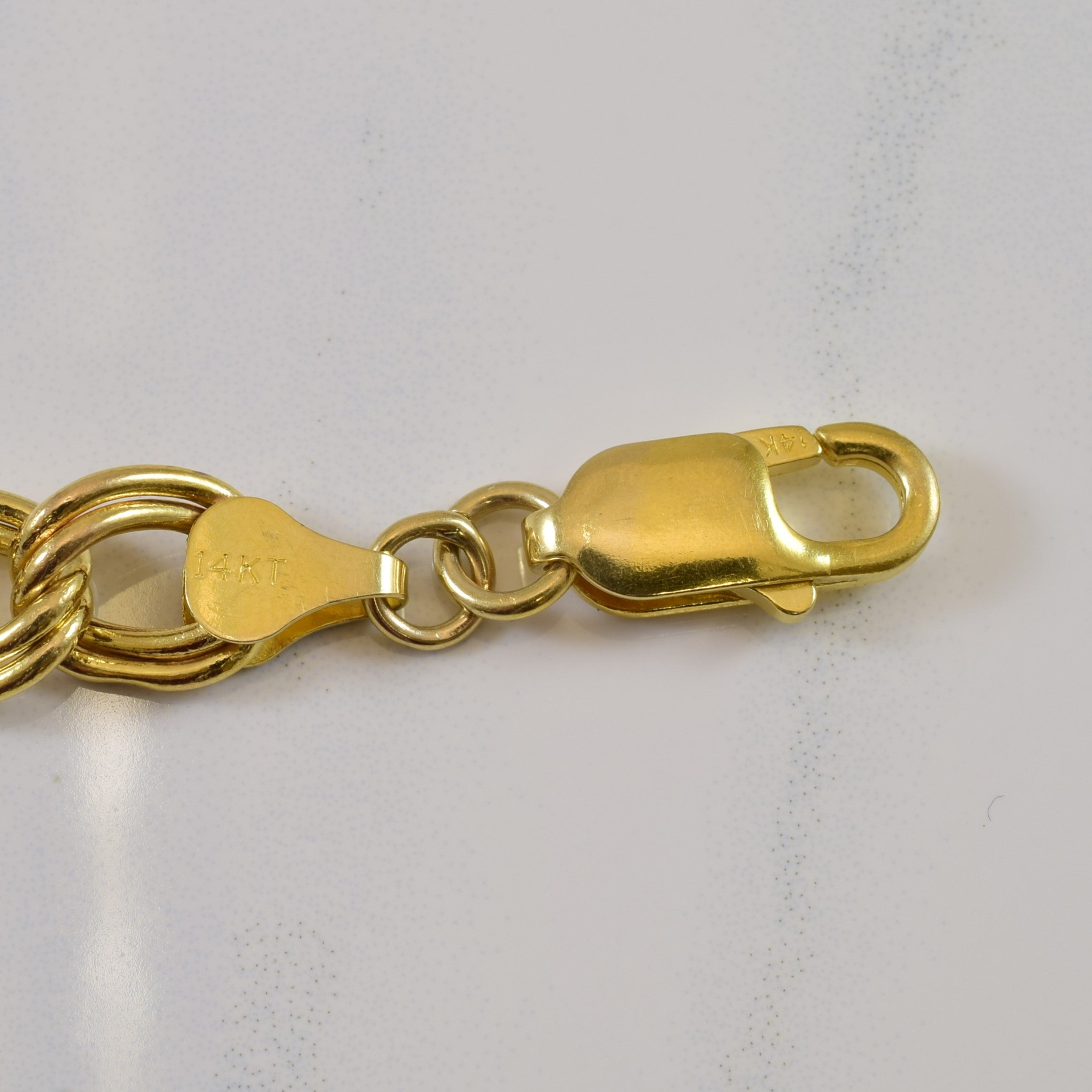 14k Yellow Gold Parallel Chain Bracelet | 7" |