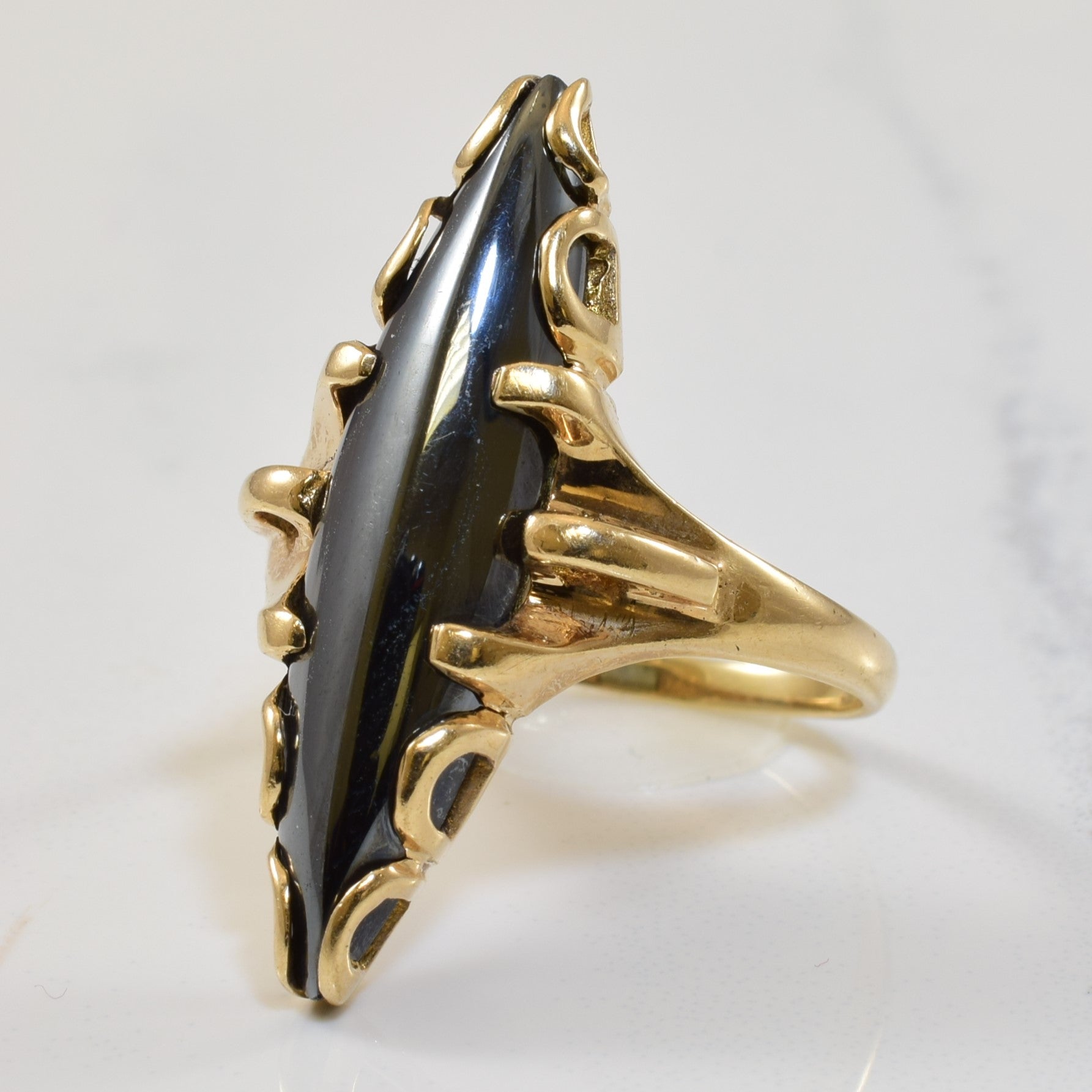 Bague en hématite taille marquise | 10,0 ct | Taille 8 |