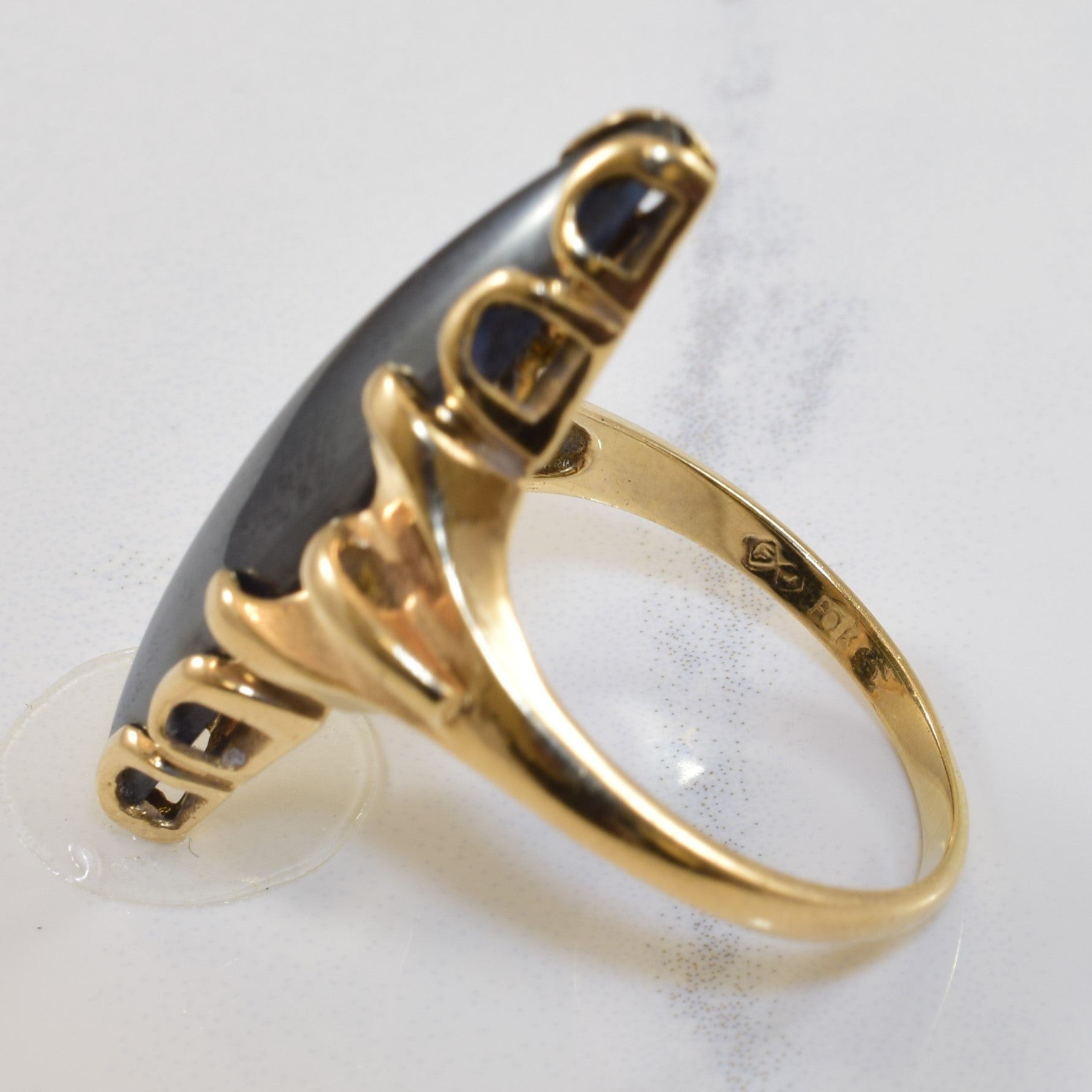 Bague en hématite taille marquise | 10,0 ct | Taille 8 |