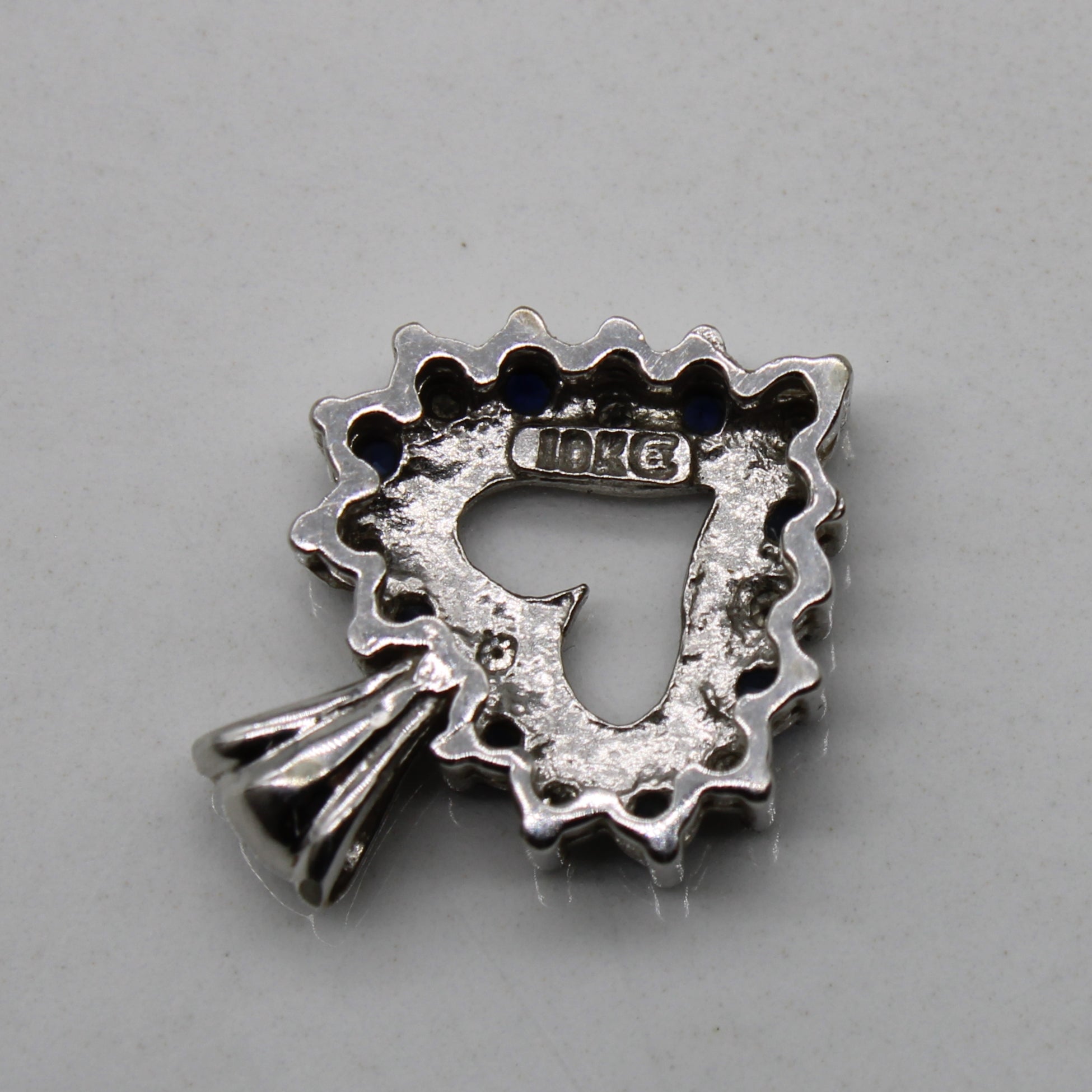 Sapphire & Diamond Heart Pendant | 0.06ctw, 0.04ctw |