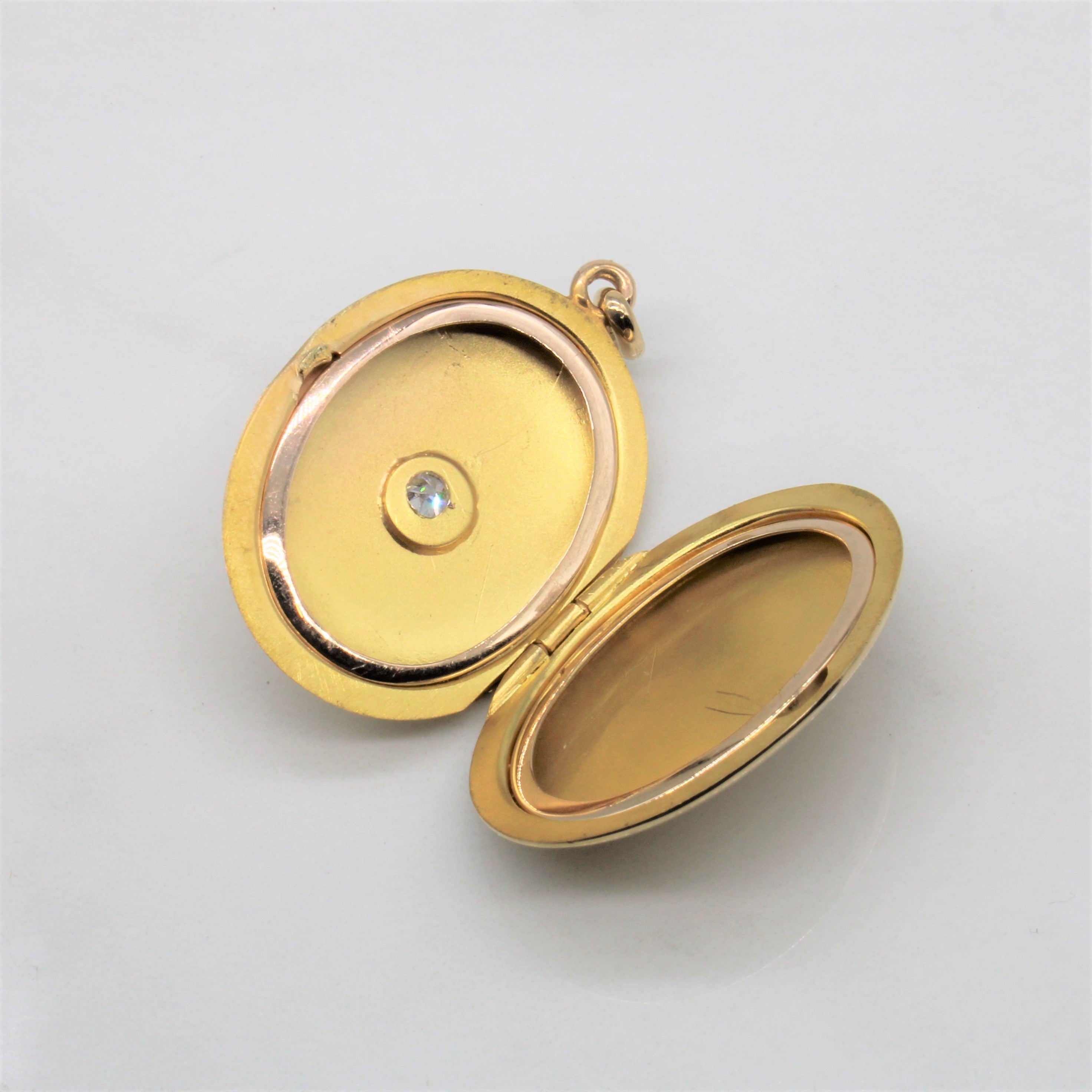 Médaillon en diamant de style édouardien | 0,13 ct |