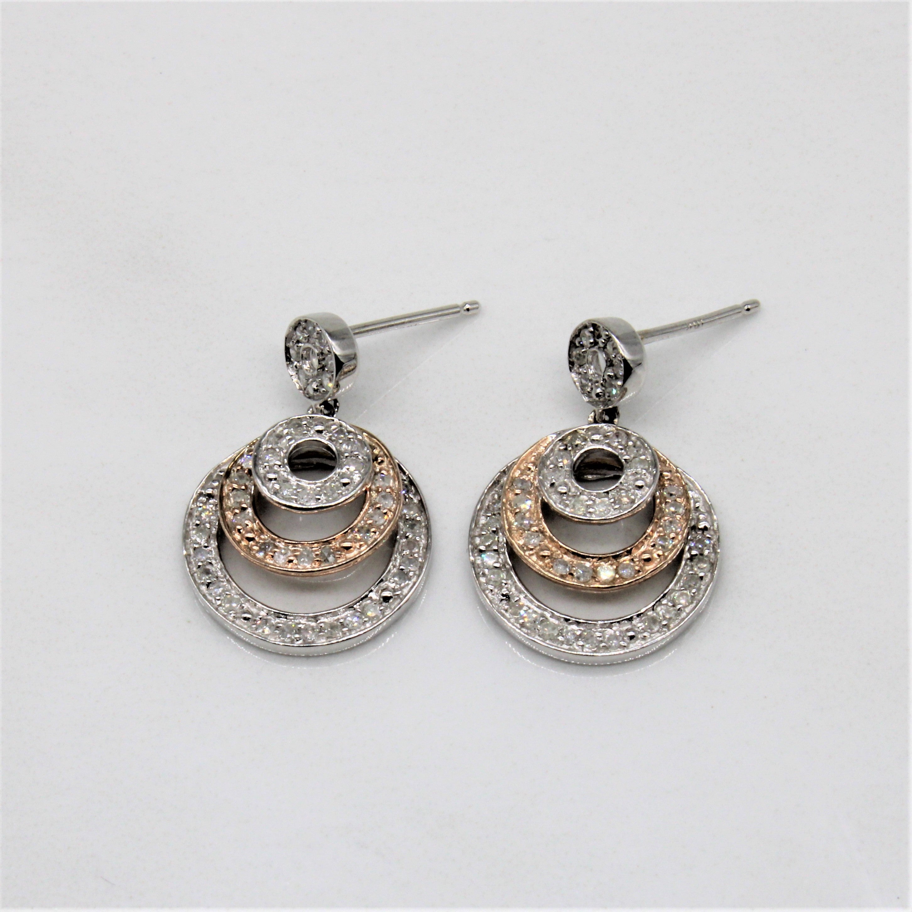 Circle Drop Diamond Earrings | 0.25ctw |