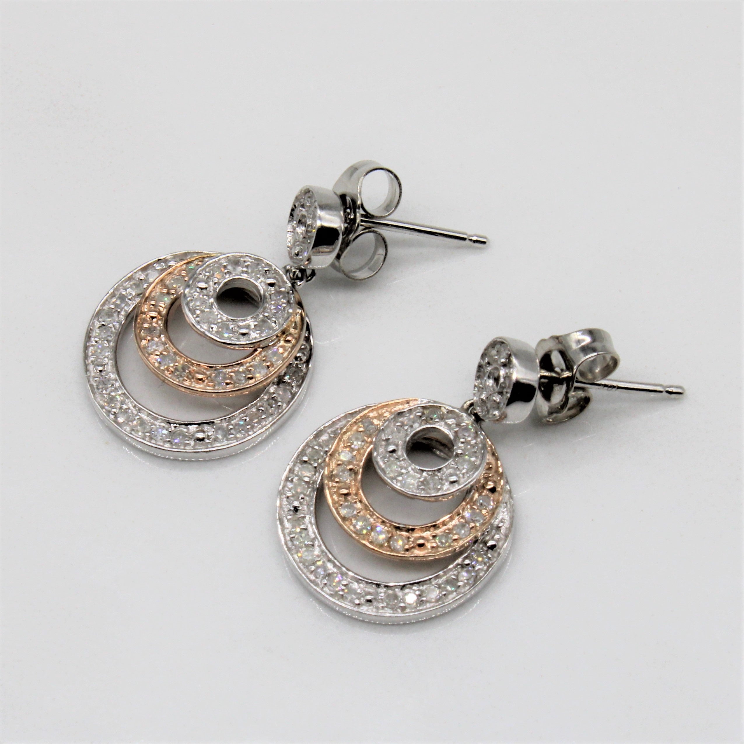 Circle Drop Diamond Earrings | 0.25ctw |