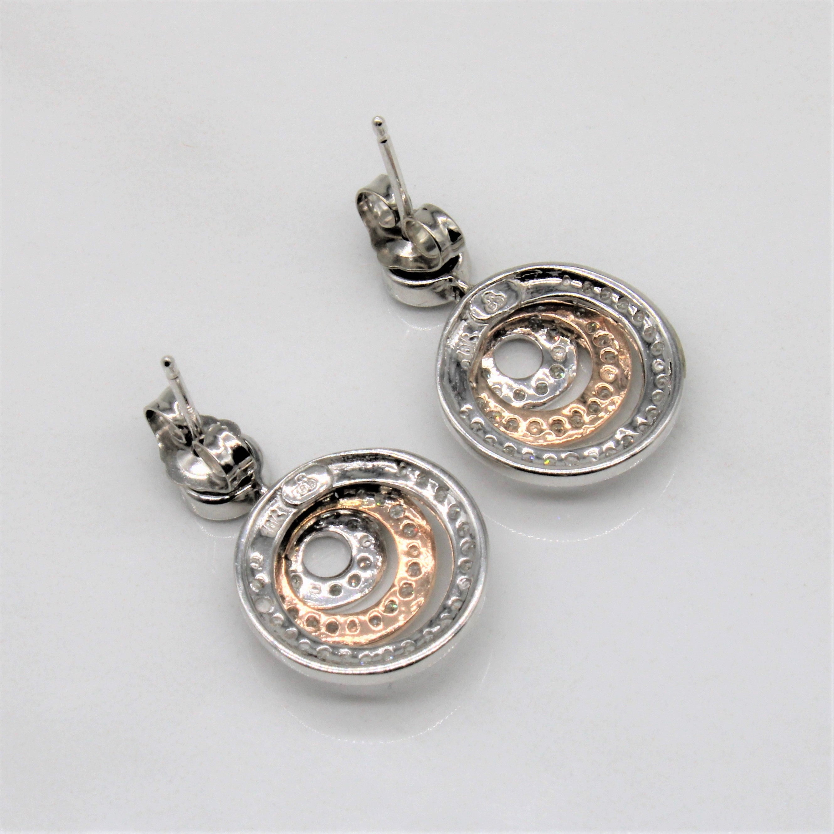 Circle Drop Diamond Earrings | 0.25ctw |