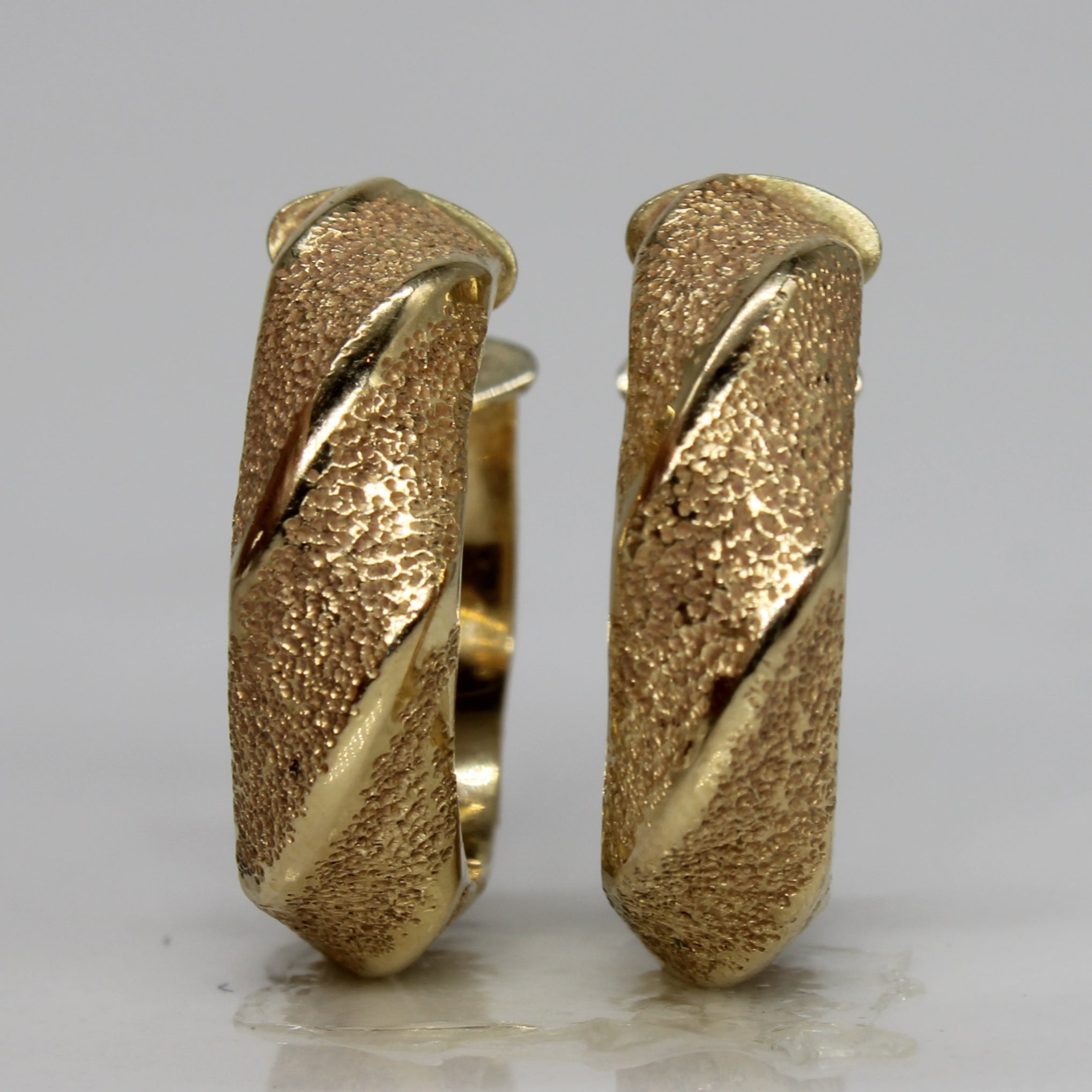 Sparkle Finish Twist Hoops |