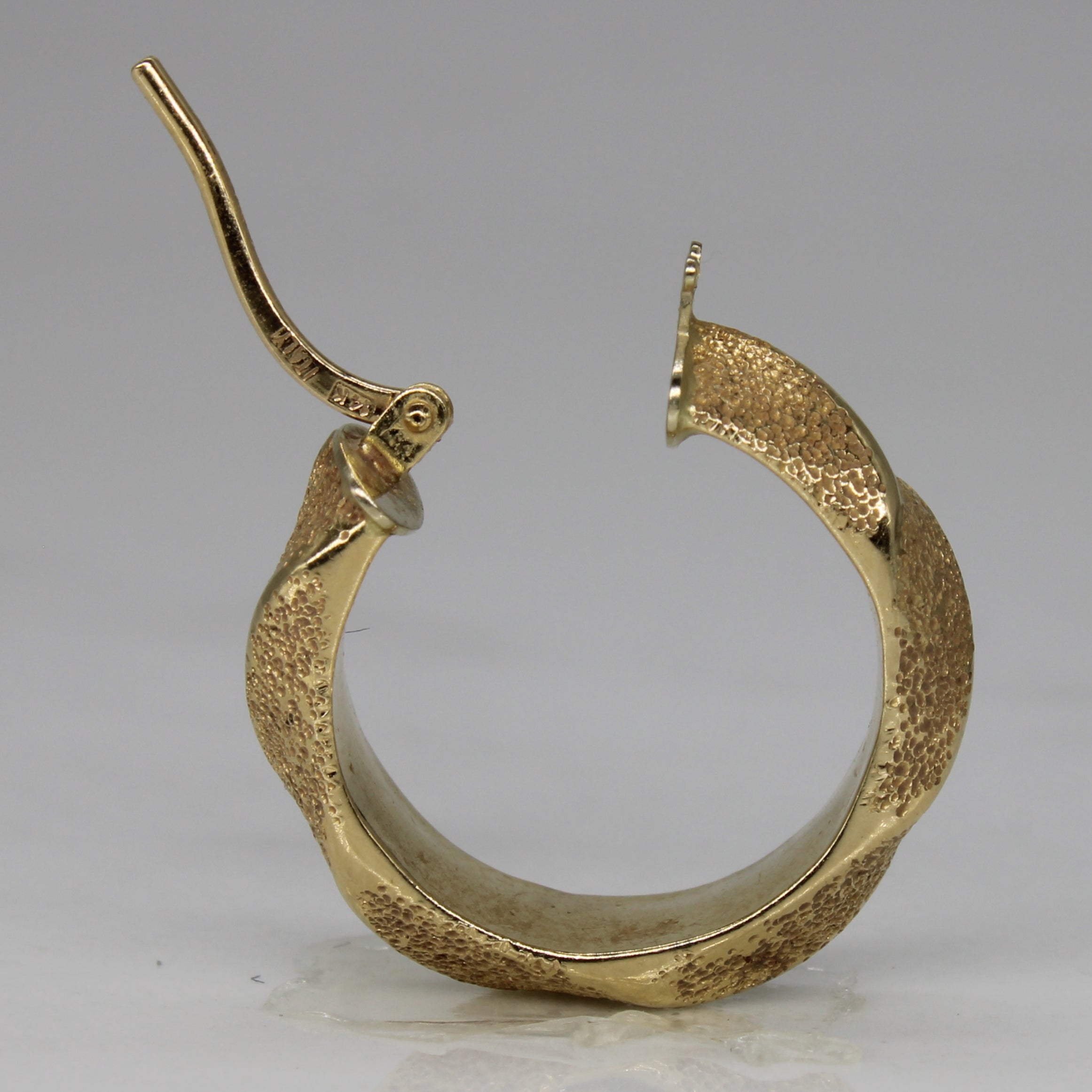 Sparkle Finish Twist Hoops |