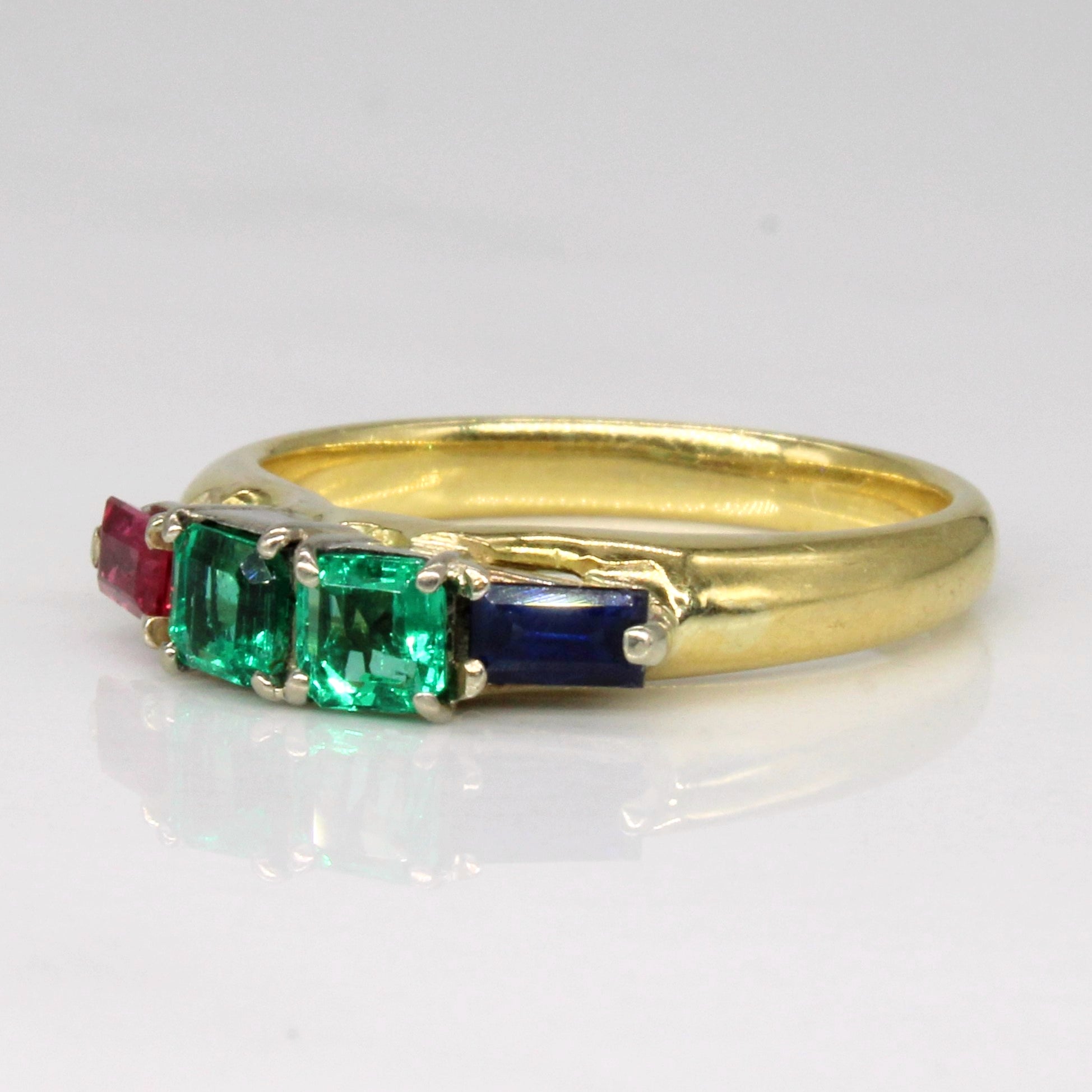 High Set Multi Gem Ring | 0.78ctw | SZ 6 |