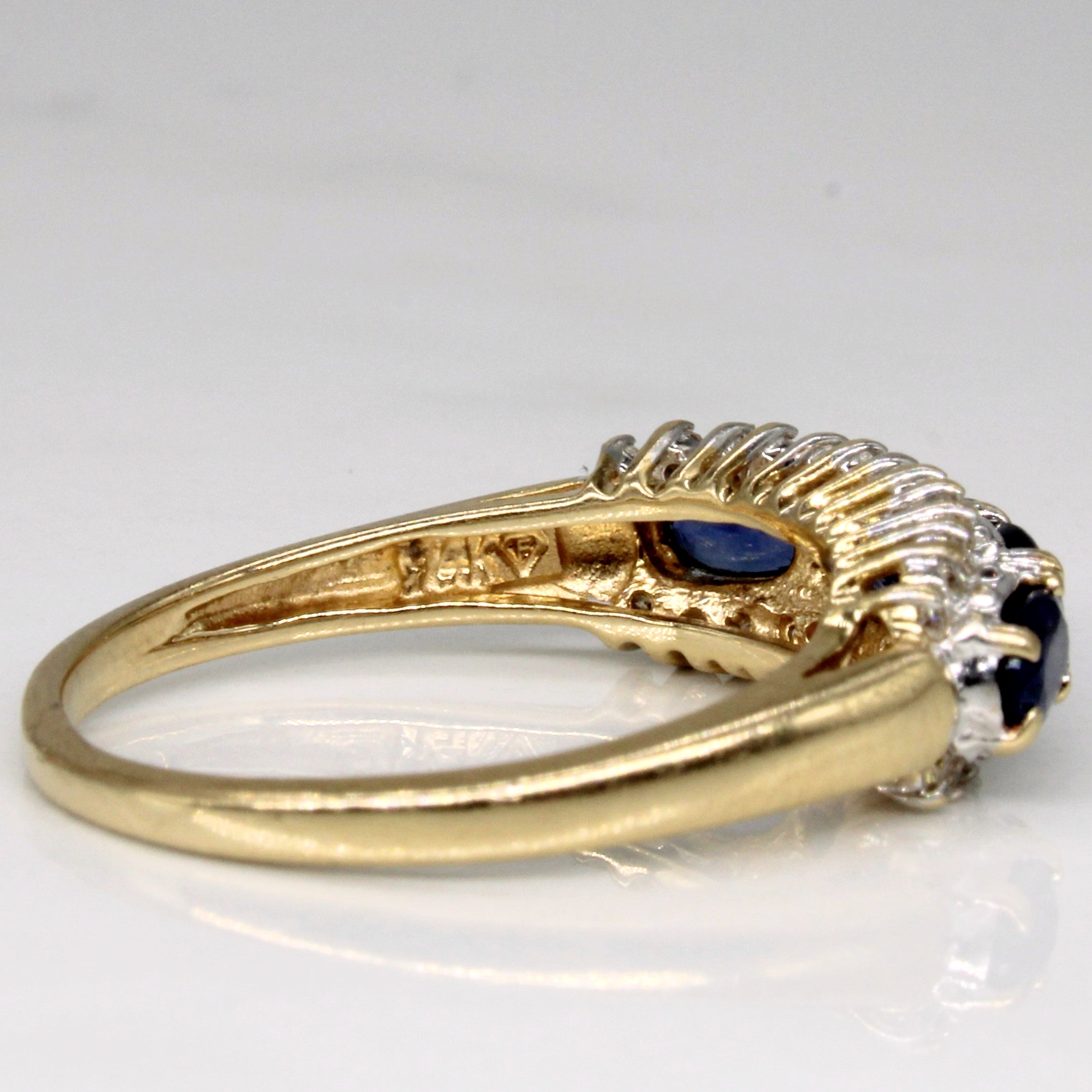 Sapphire & Diamond High Set Ring | 1.05ctw, 0.08ctw | SZ 7.75 |