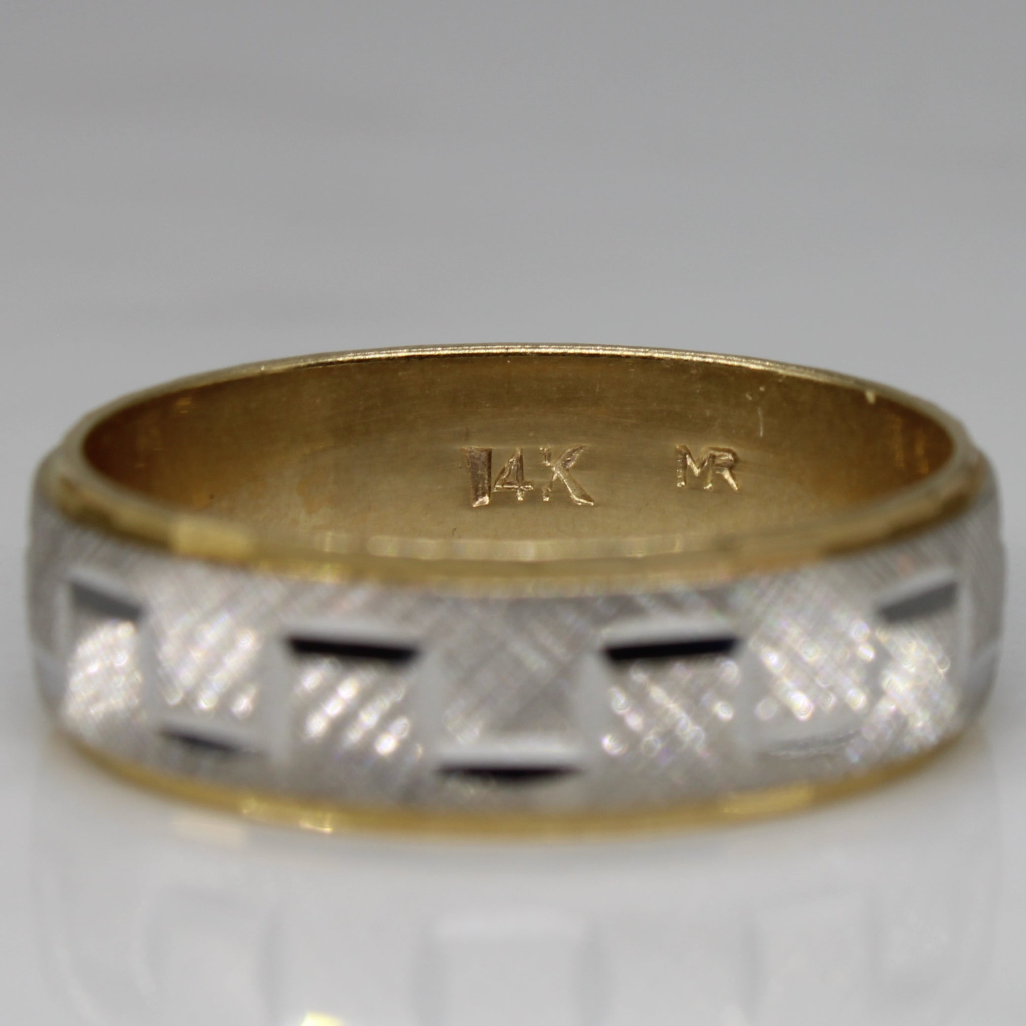 Two Tone Geometric Band | SZ 9.75 |
