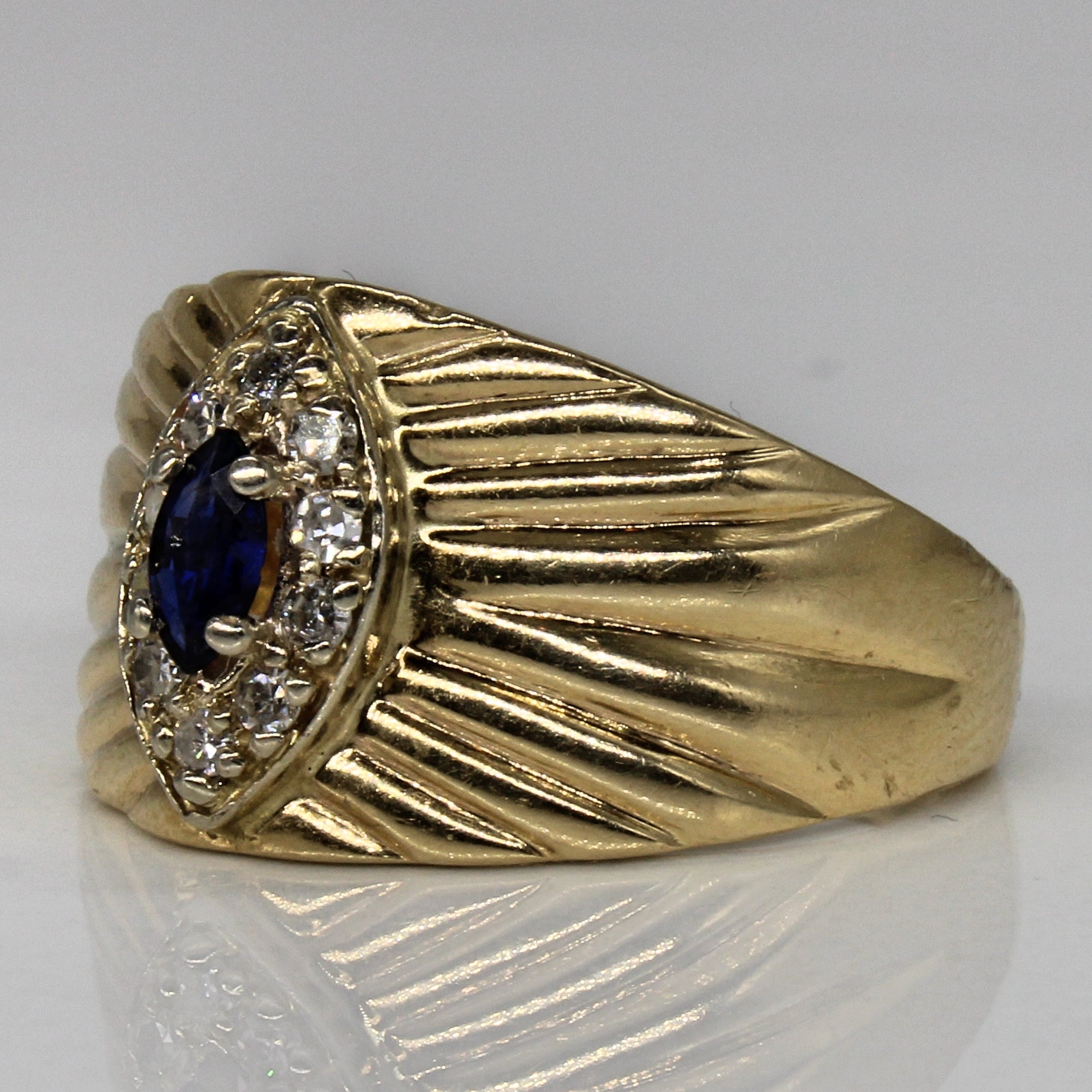 Sapphire & Diamond Cocktail Ring | 0.20ctw, 0.10ct | SZ 7 |