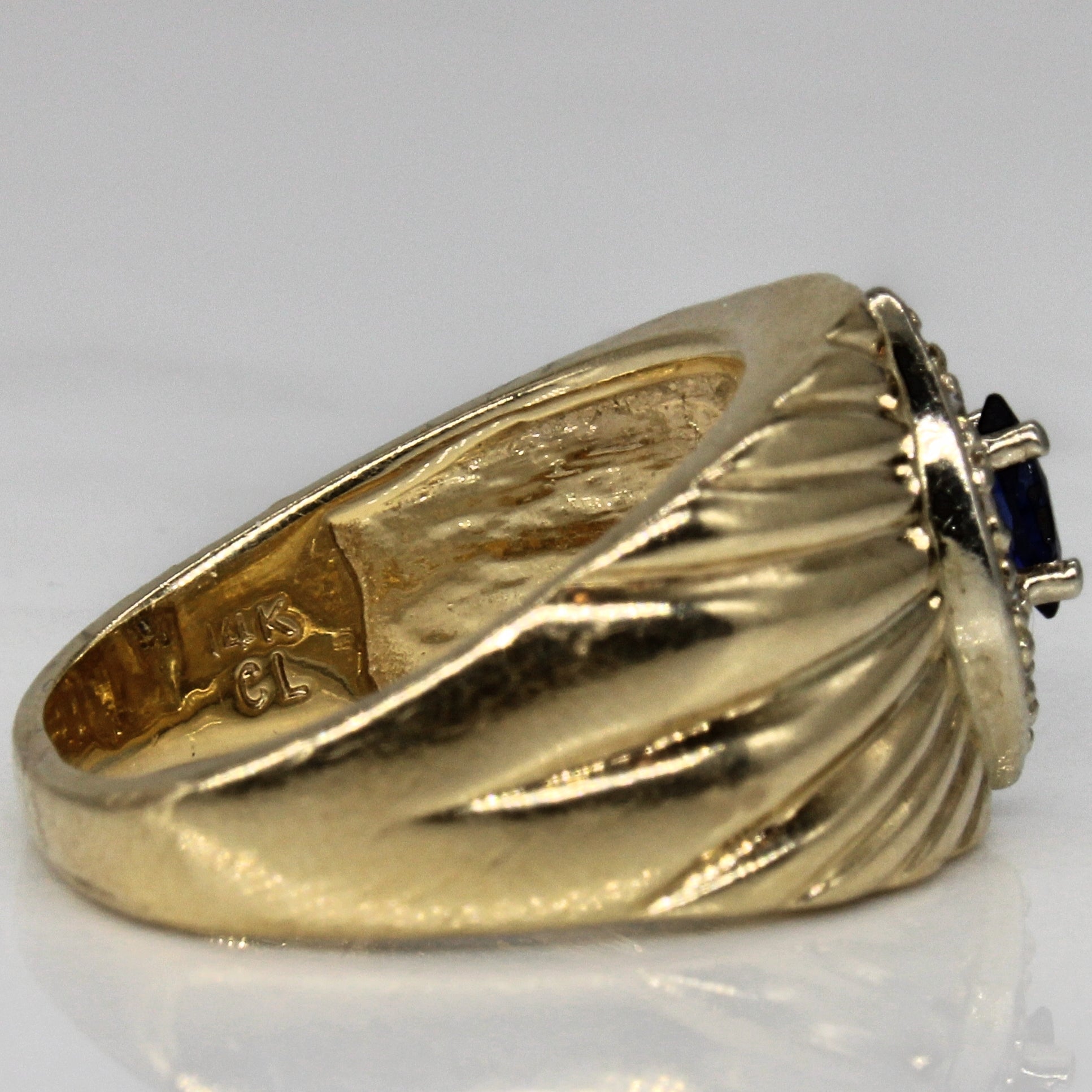 Sapphire & Diamond Cocktail Ring | 0.20ctw, 0.10ct | SZ 7 |