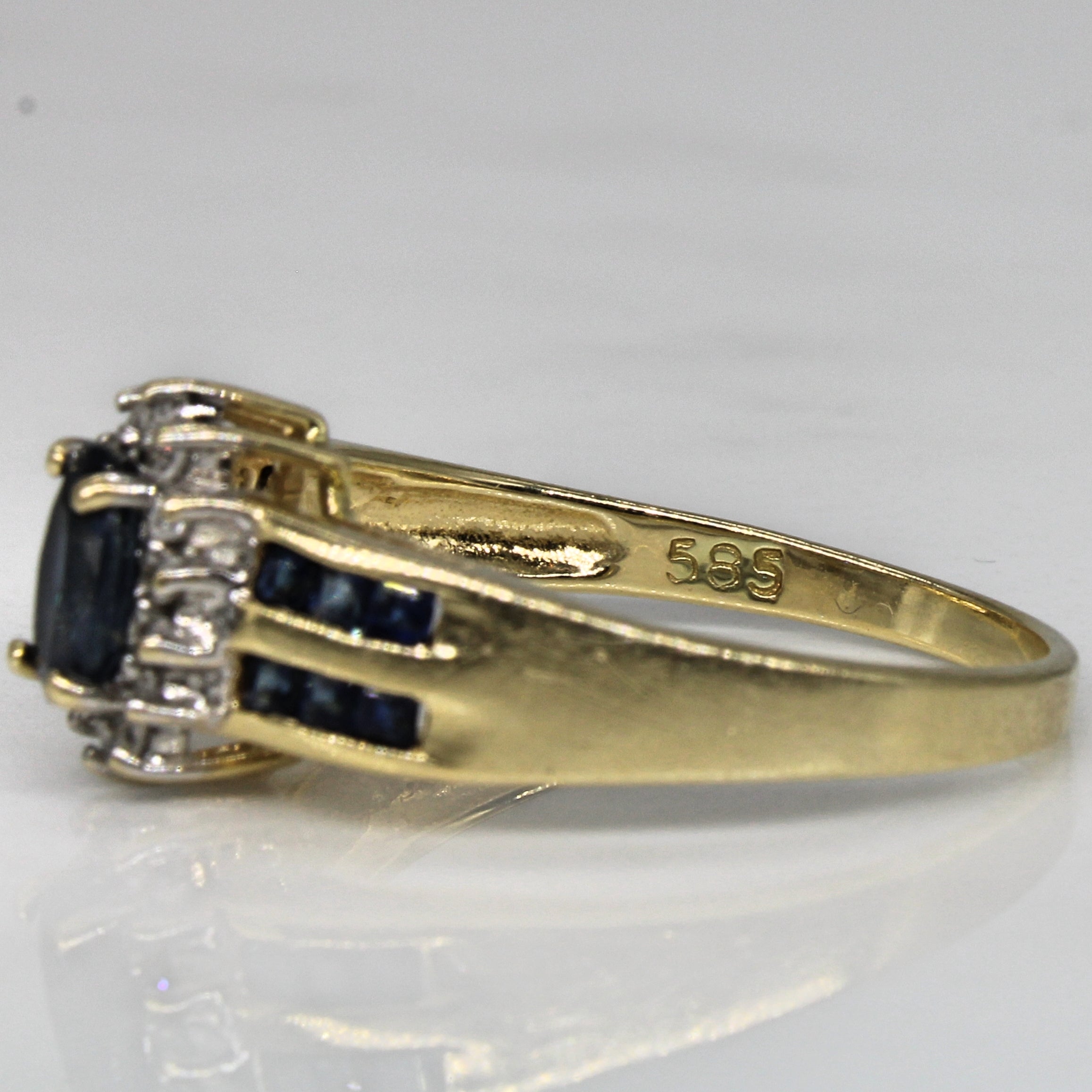 Sapphire & Diamond Cocktail Ring | 0.50ctw, 0.07ctw | SZ 8 |