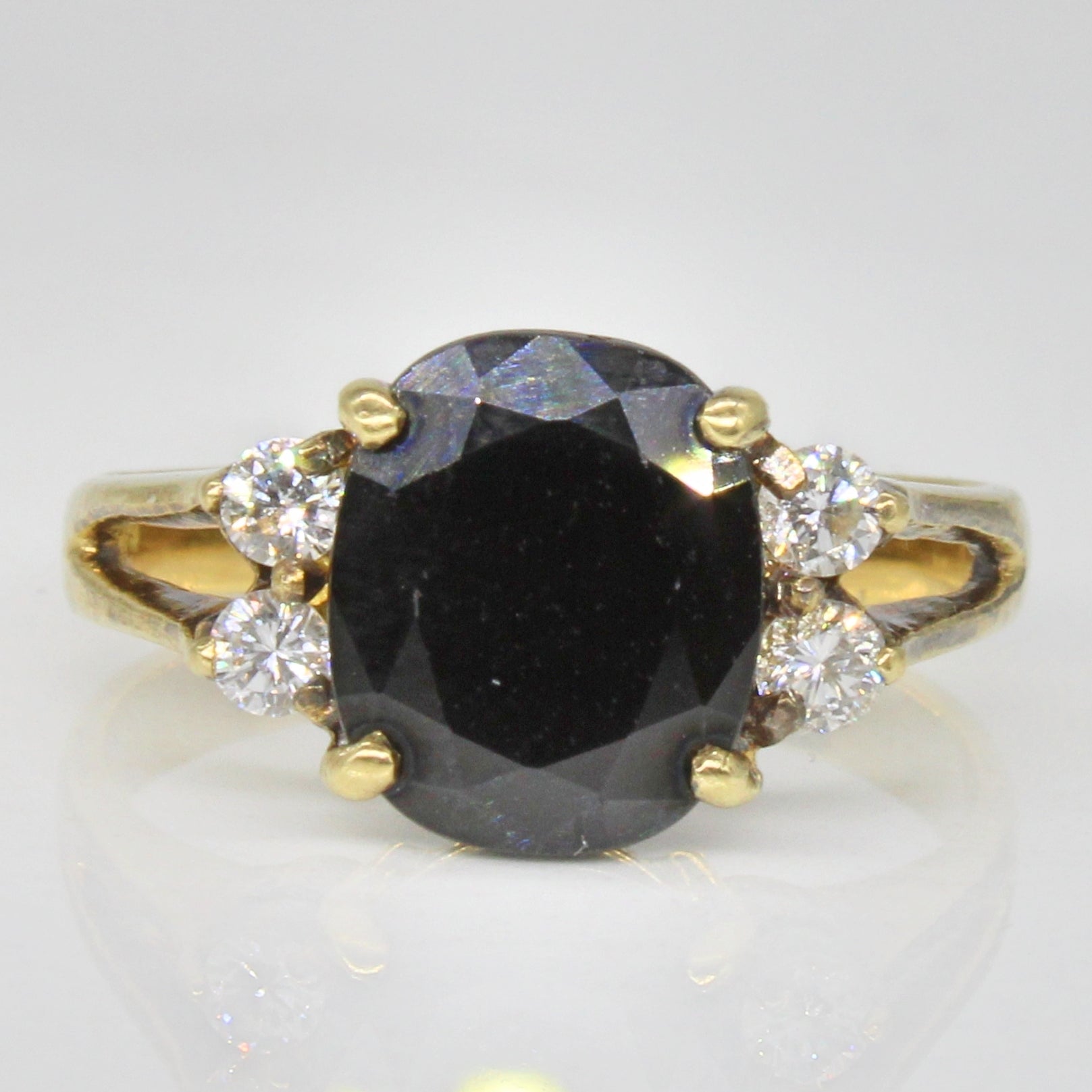 Oval Cut Sapphire & Diamond Accented Ring | 2.70ct, 0.20ctw | SZ 6 |