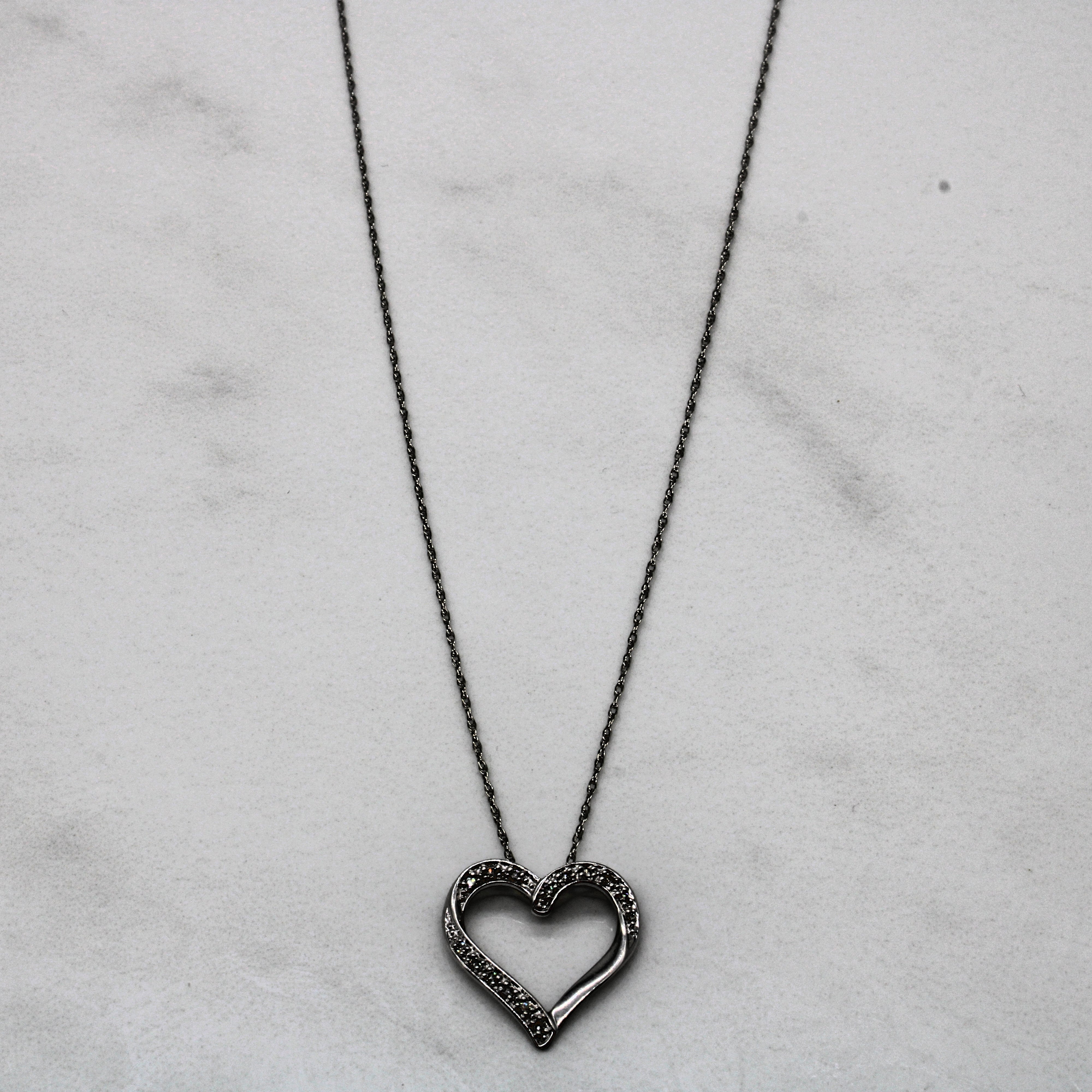 Diamond Heart Necklace | 0.06ctw | 18" |