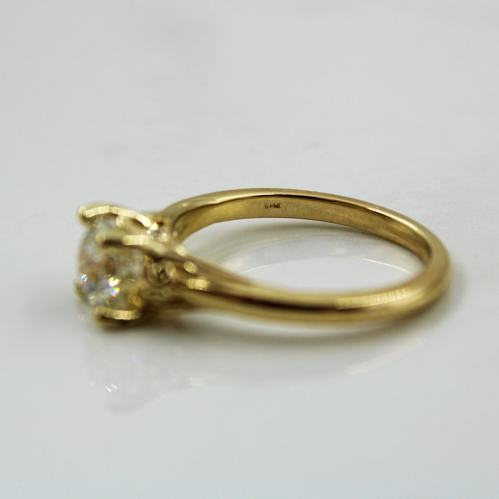 Bespoke' Diamond Detailed Gallery Engagement Ring | 1.26ct | SZ 7 |