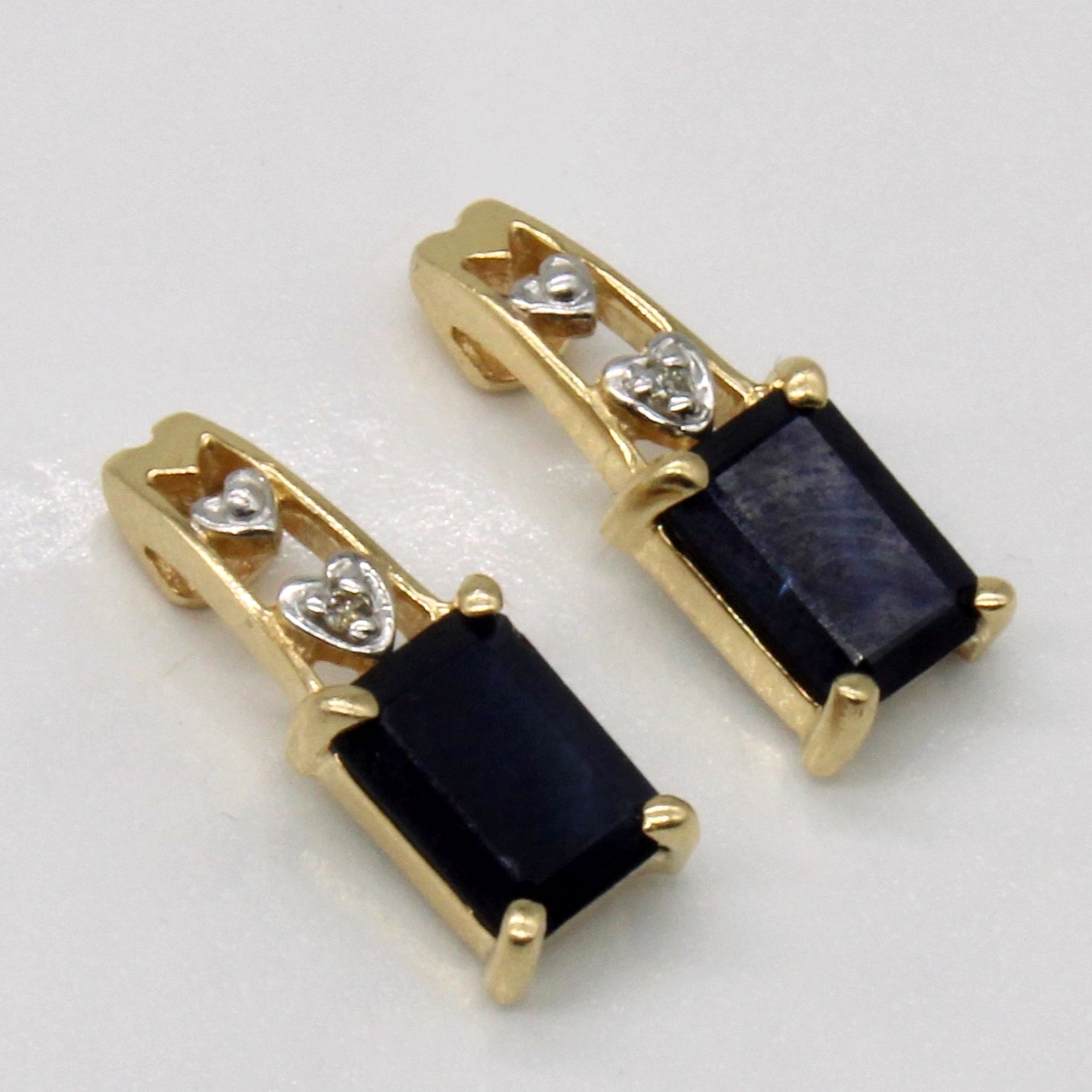 Sapphire & Diamond Stud Earrings | 1.82ctw, 0.01ctw |