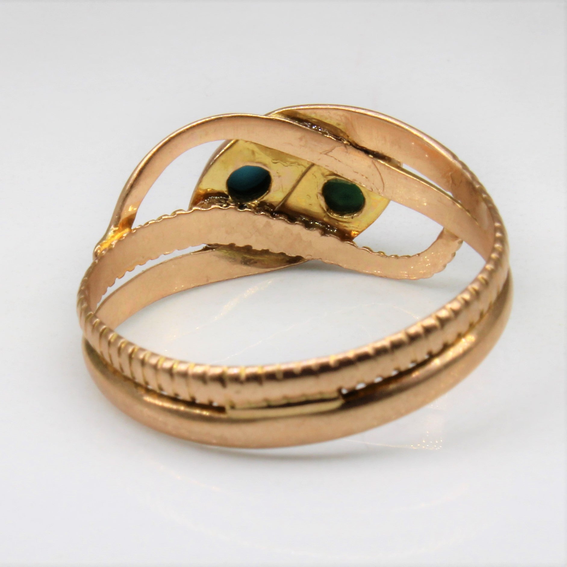 Victorian Turquoise Snake Ring | 0.12ctw | SZ 6.5 |