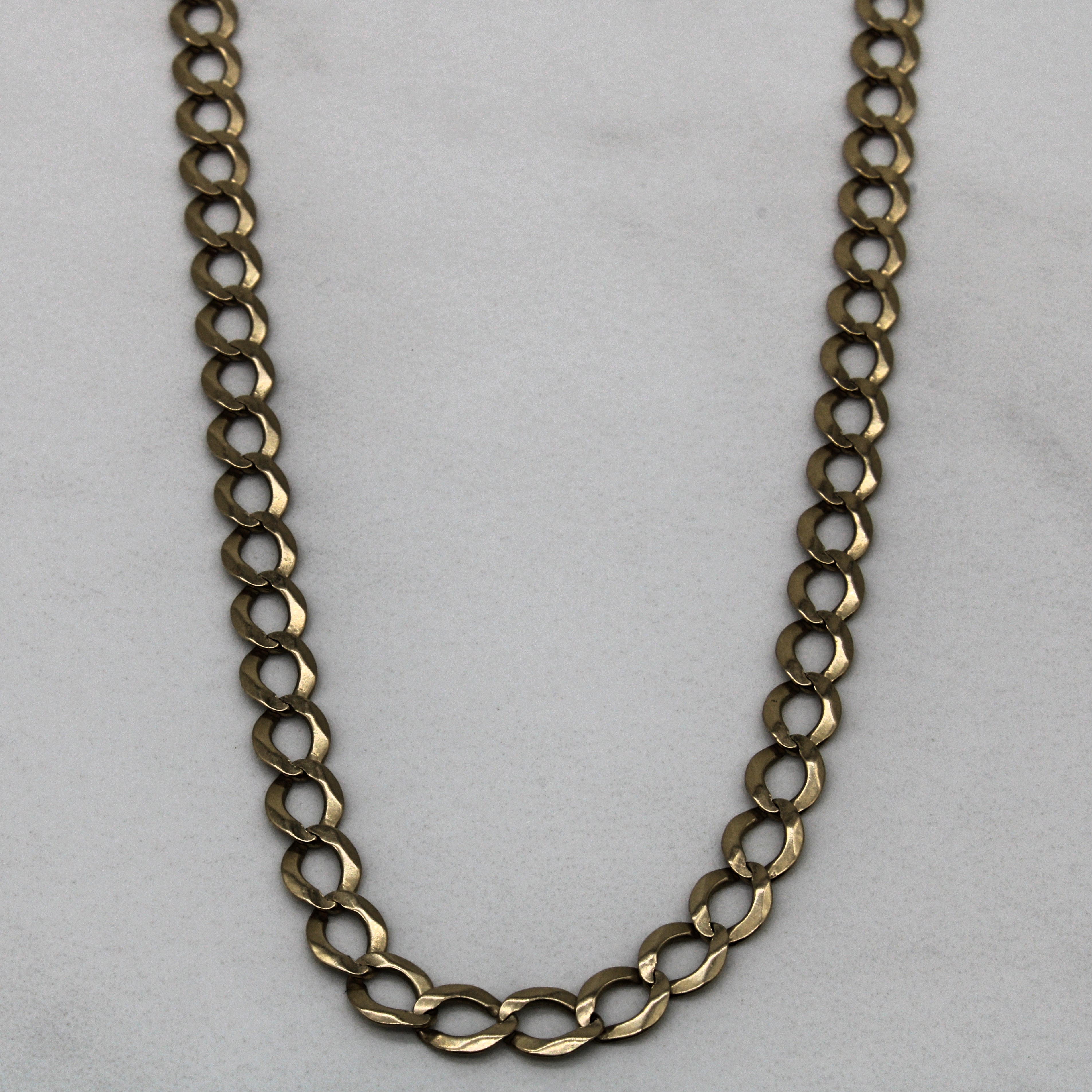 10k Yellow Gold Modified Curb Chain | 27" |