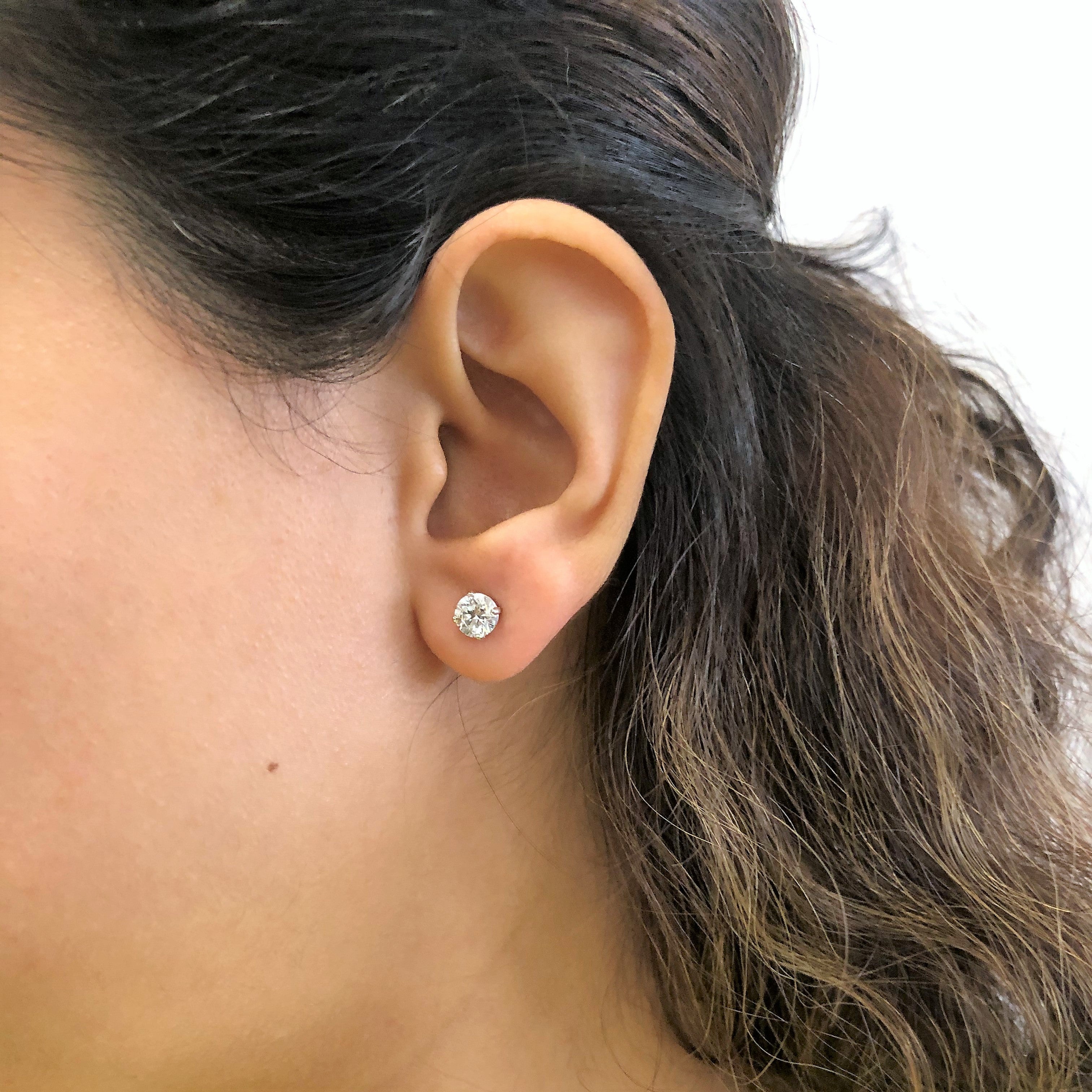GIA Certified Diamond Solitaire Stud Earrings | 1.40ctw |