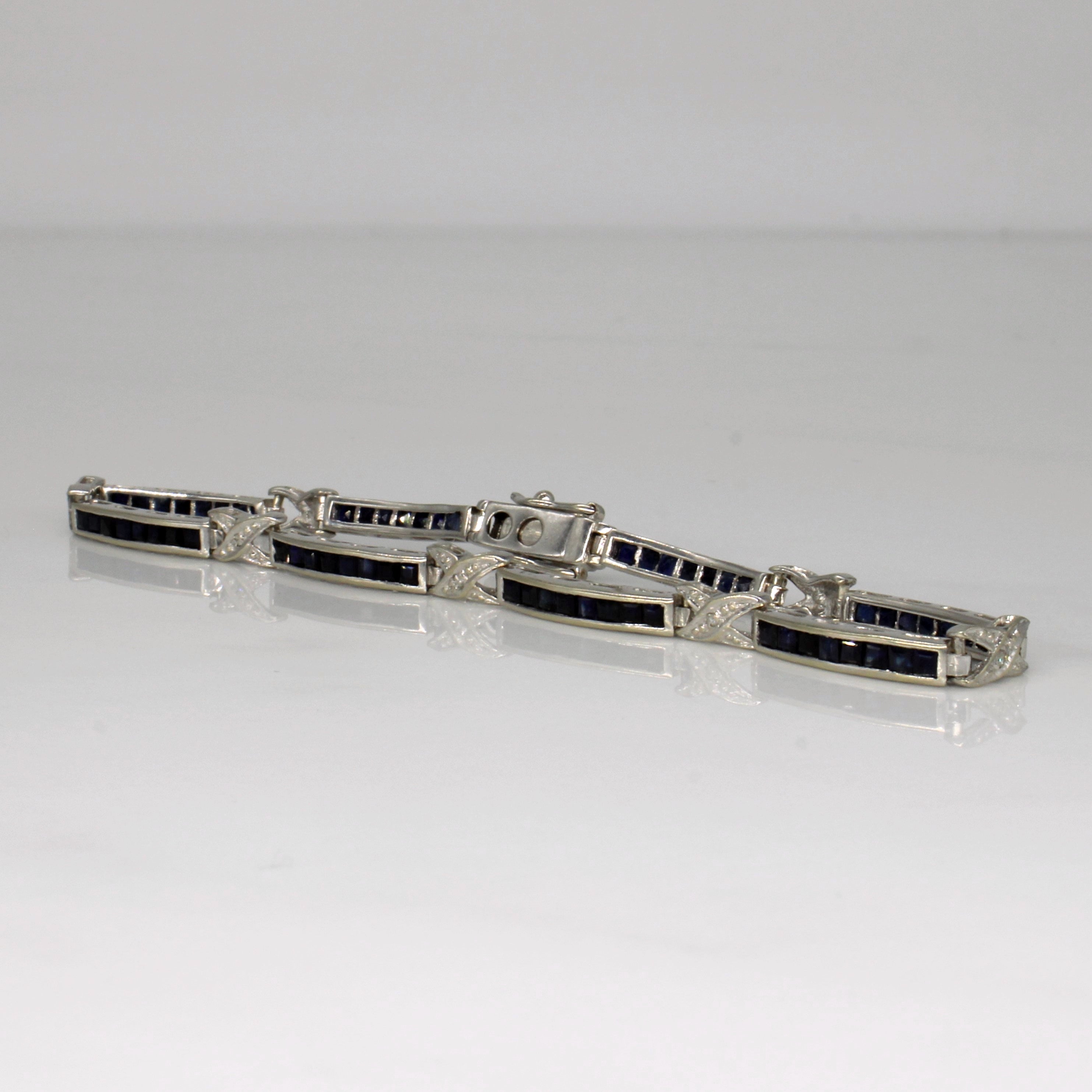 Channel Set Sapphire Bracelet | 2.24ctw | 7" |