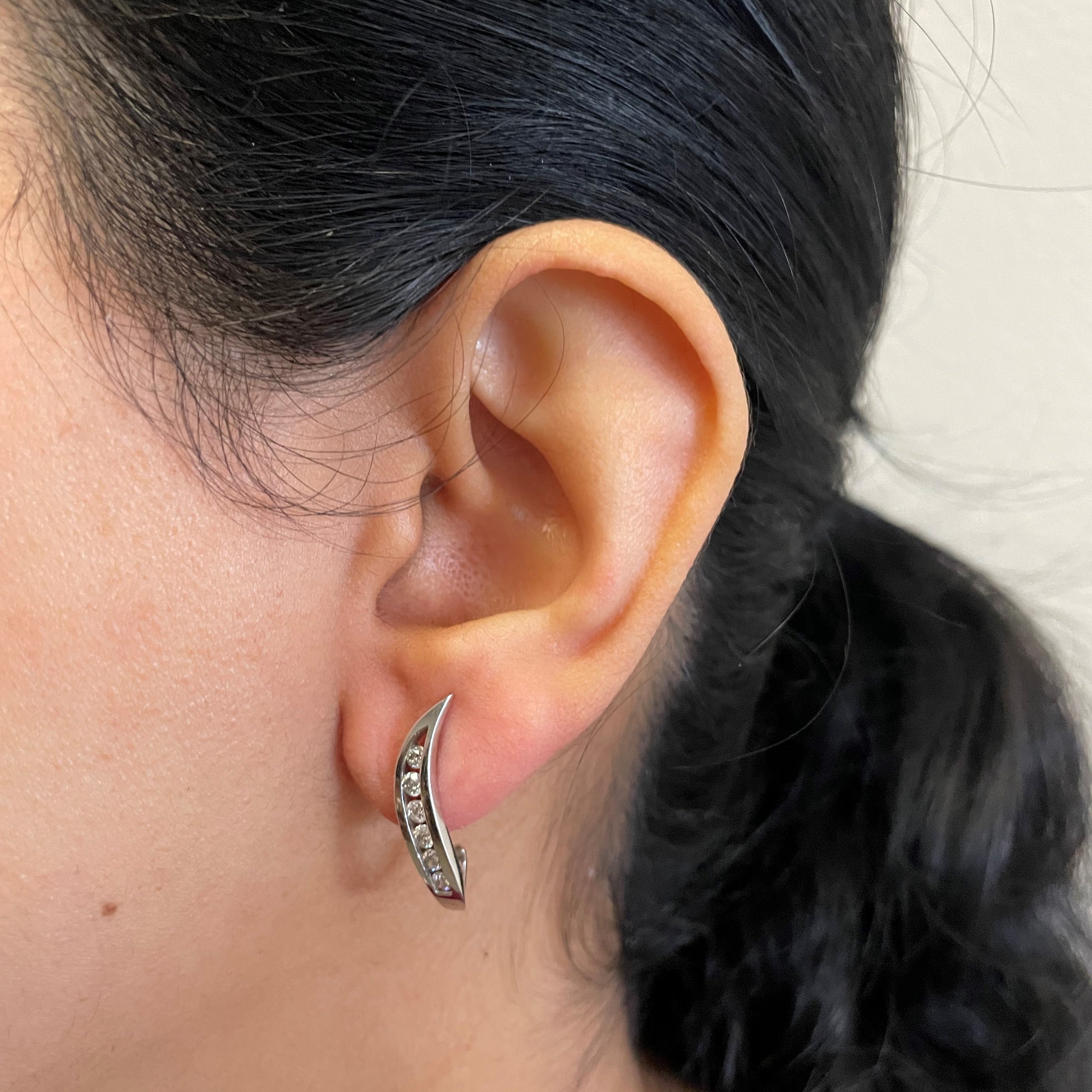 Diamond Wave Stud Earrings | 0.58ctw |