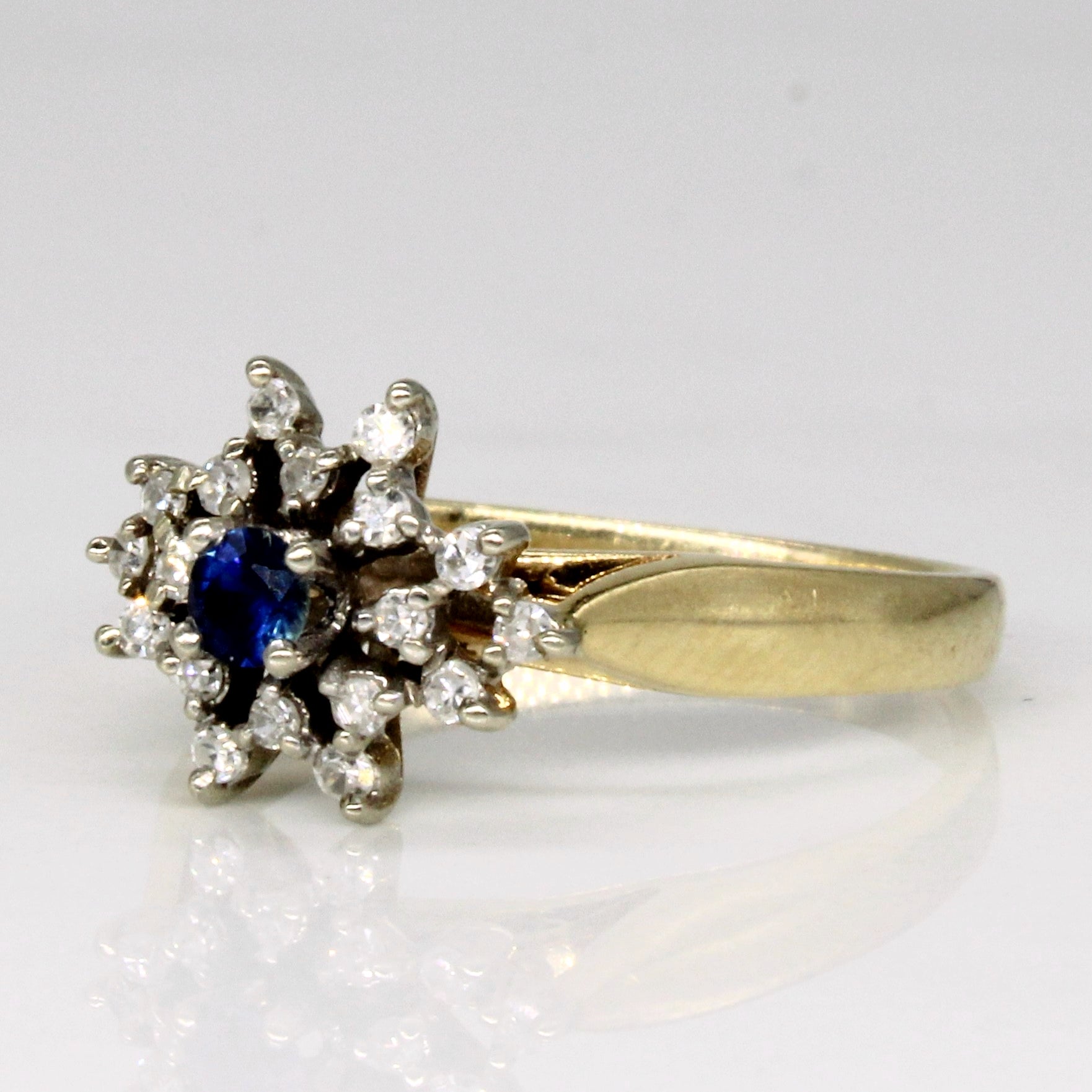 Diamond & Sapphire Cluster Ring | 0.11ctw, 0.09ct | SZ 6.75 |