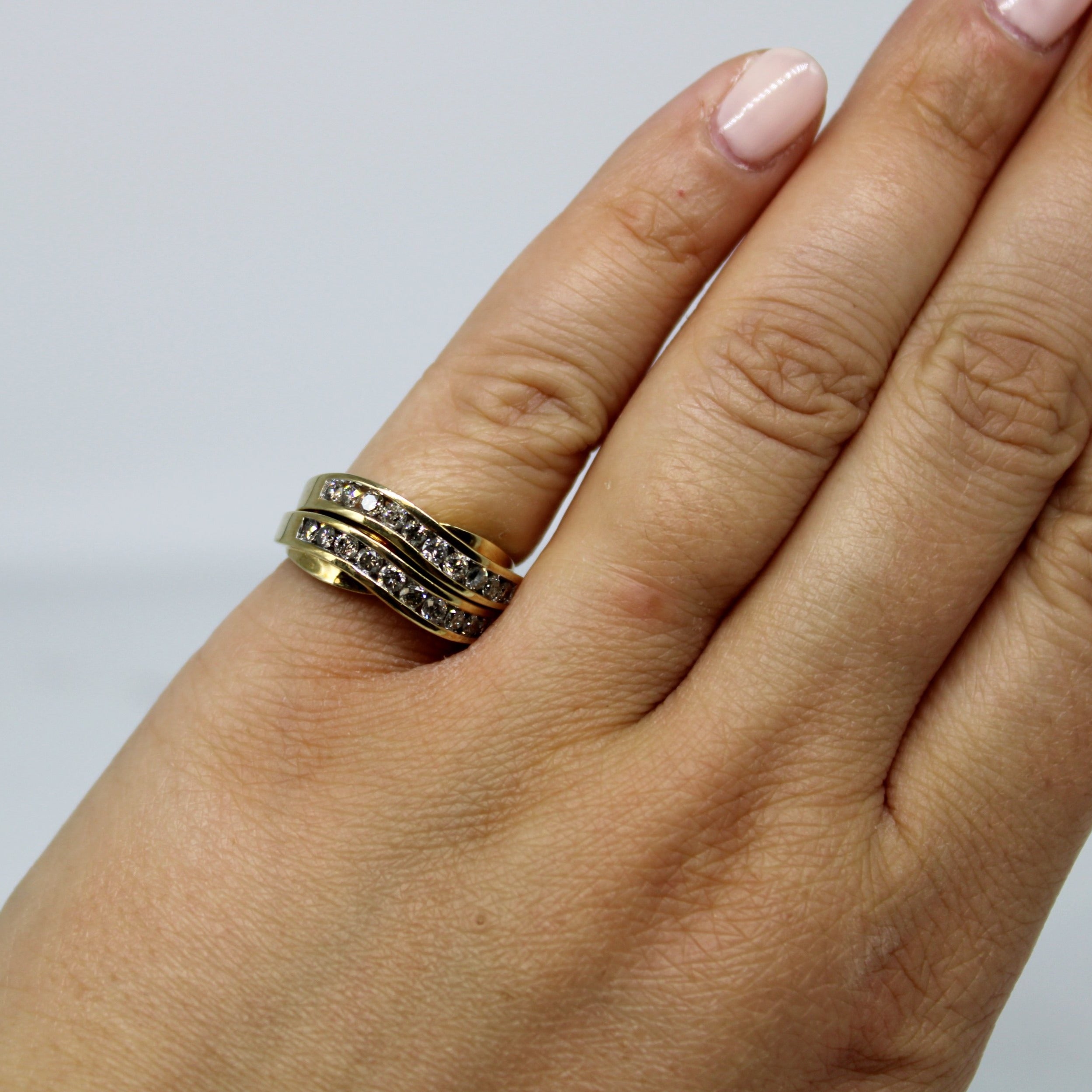 Bypass Diamond Band Set | 0.90ctw | SZ 7.25 |