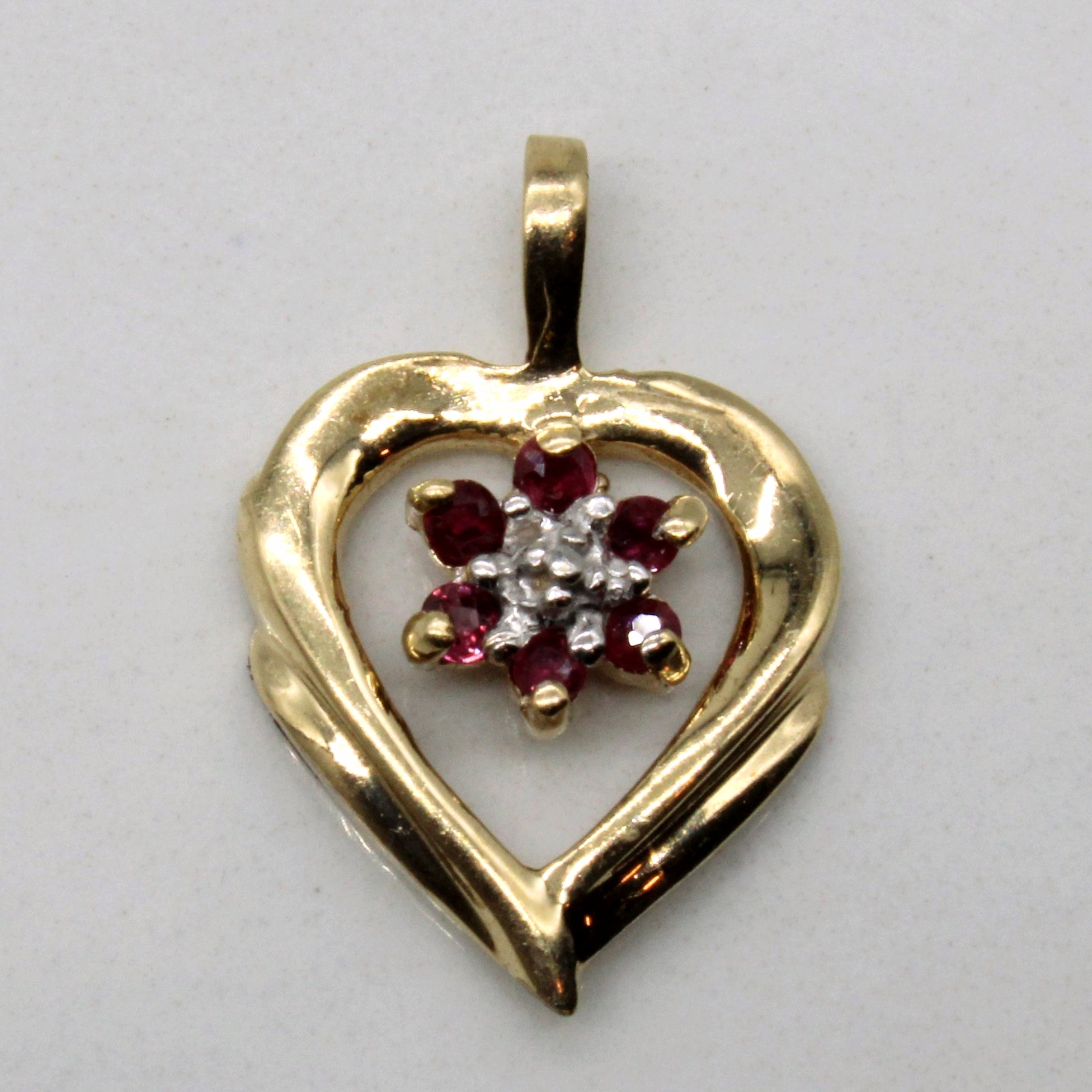 Ruby Heart Pendant | 0.04ctw |