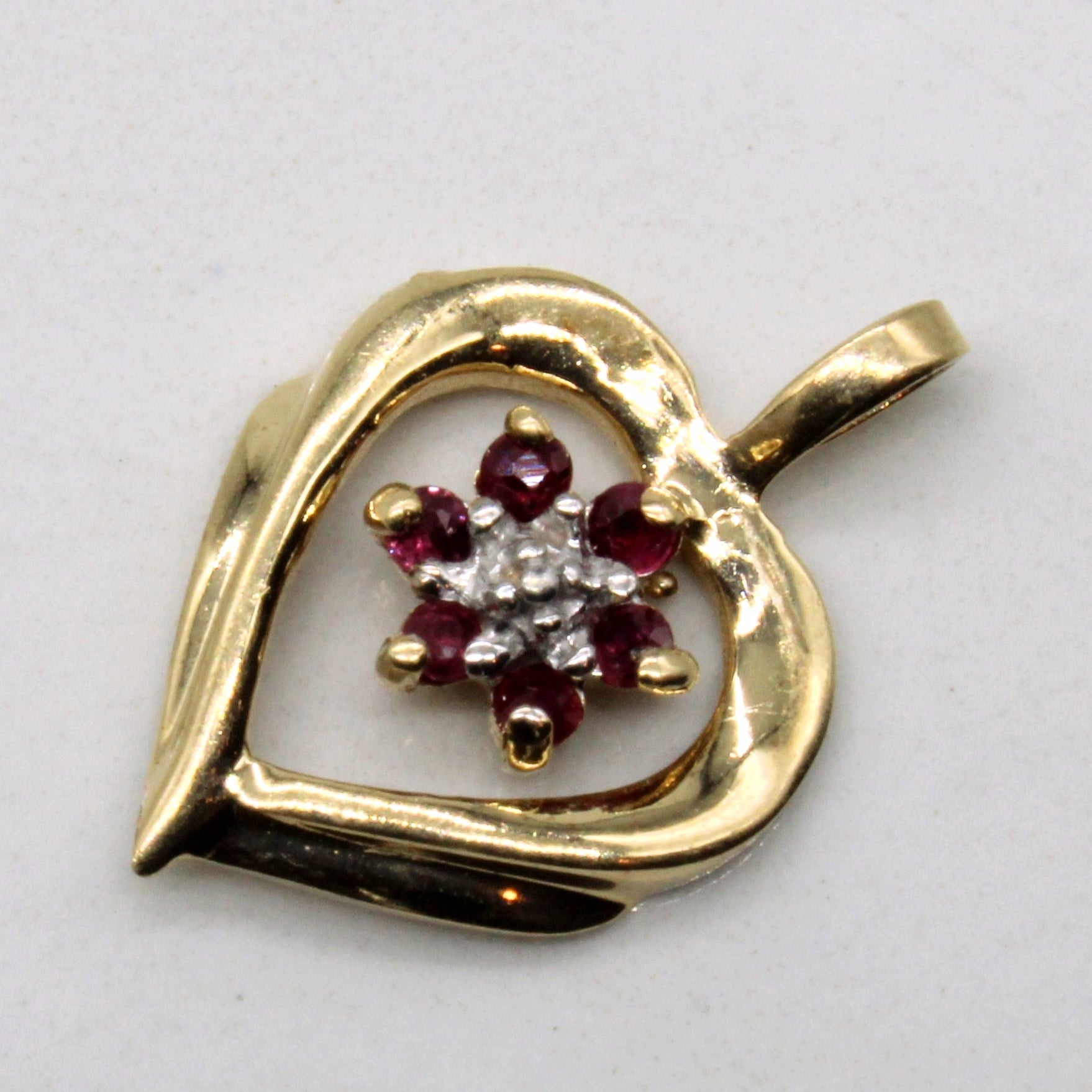 Ruby Heart Pendant | 0.04ctw |