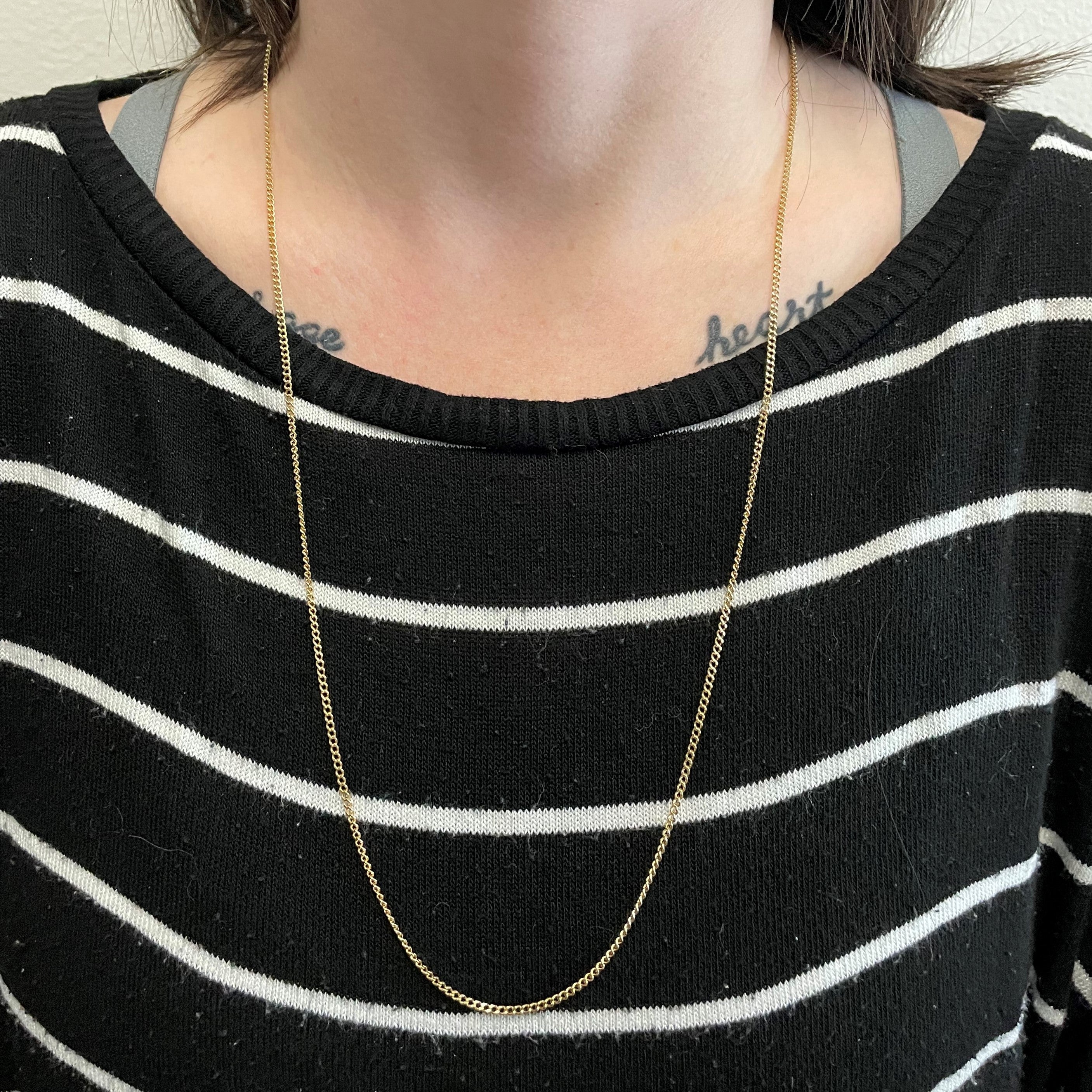 18k Yellow Gold Curb Chain | 28" |