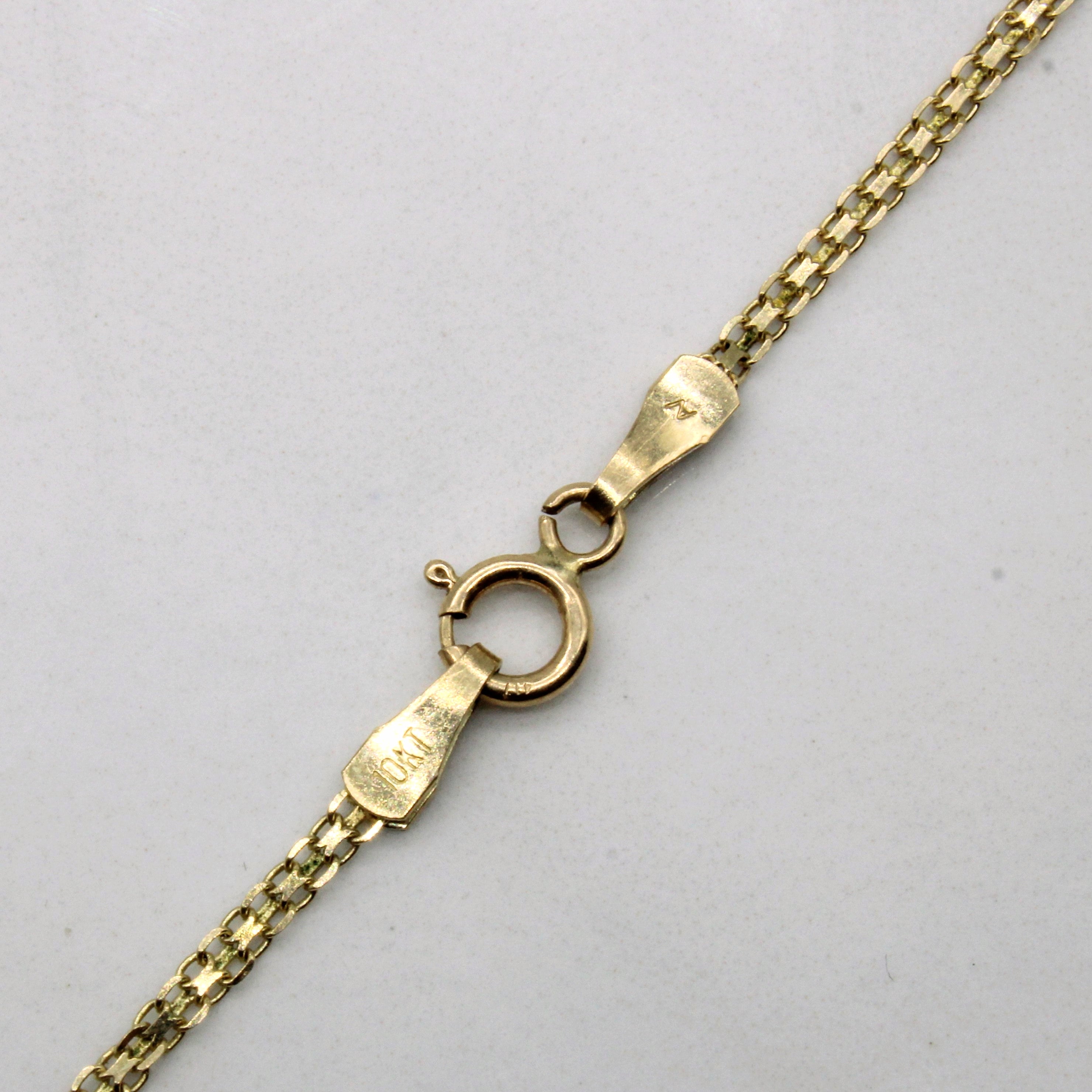 Sapphire & Diamond Necklace | 0.38ct, 0.14ctw | 16" |