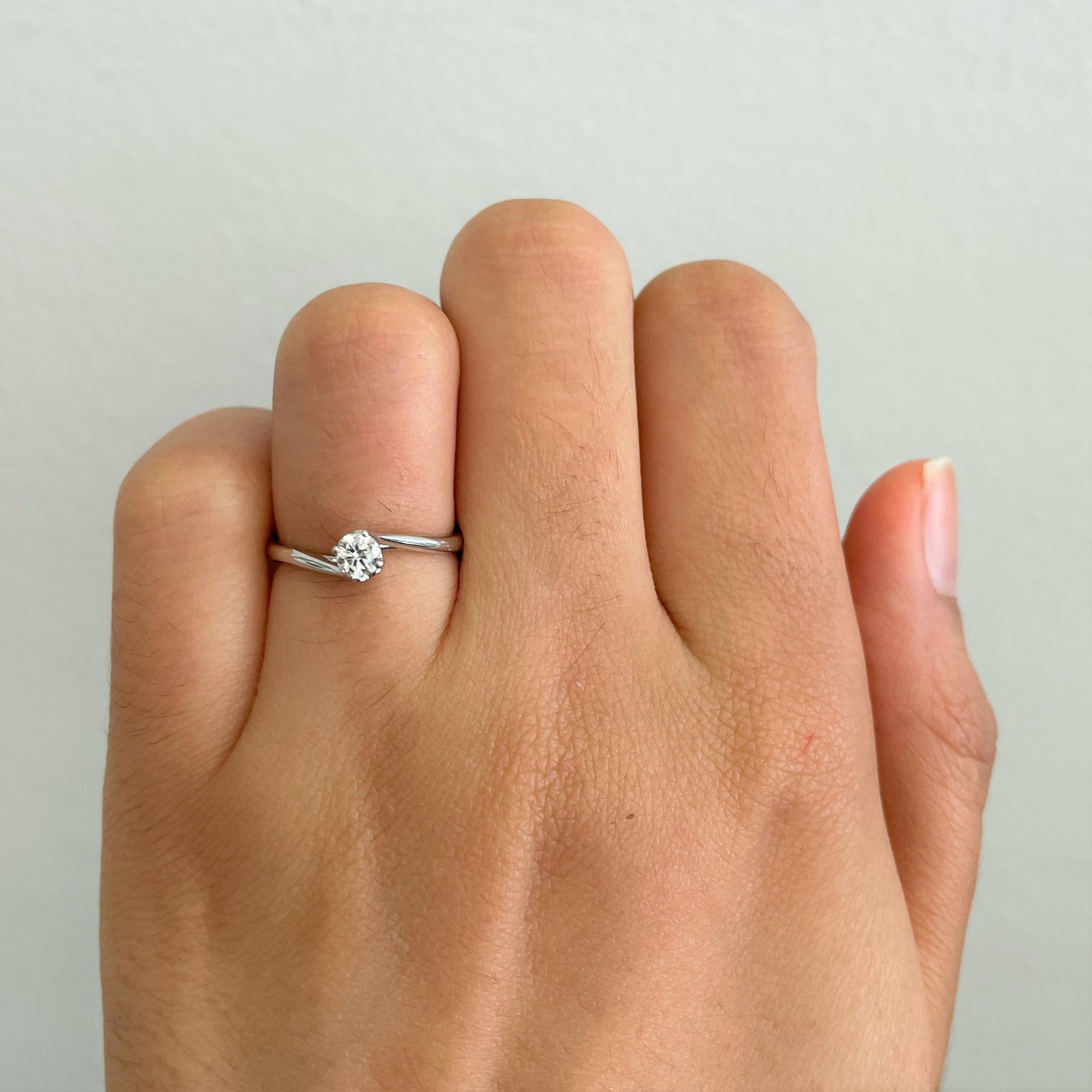 Bypass Solitaire Diamond Ring | 0.17ct | SZ 4.25 |