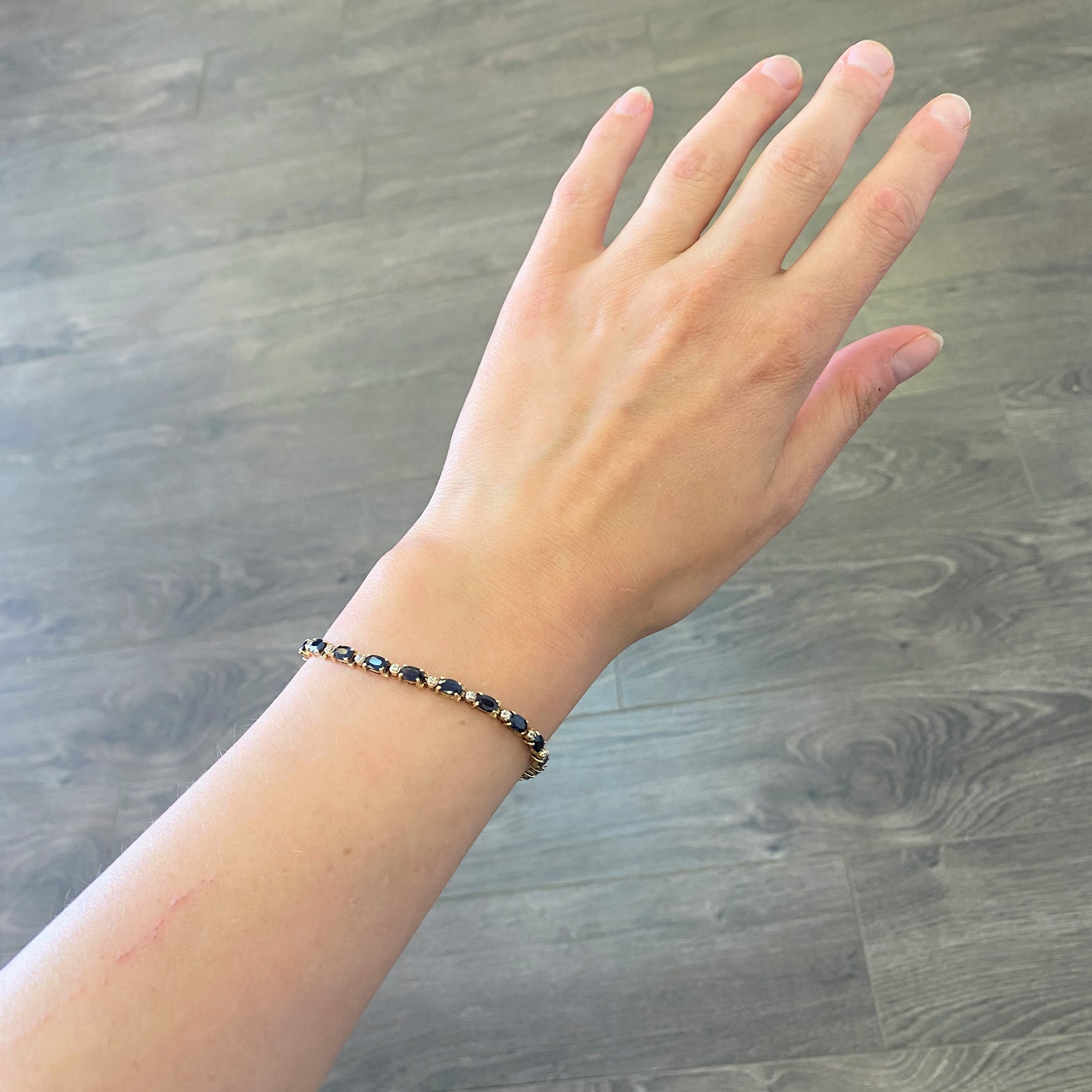 Sapphire & Diamond Bracelet | 5.95ctw, 0.17ctw | 7" |