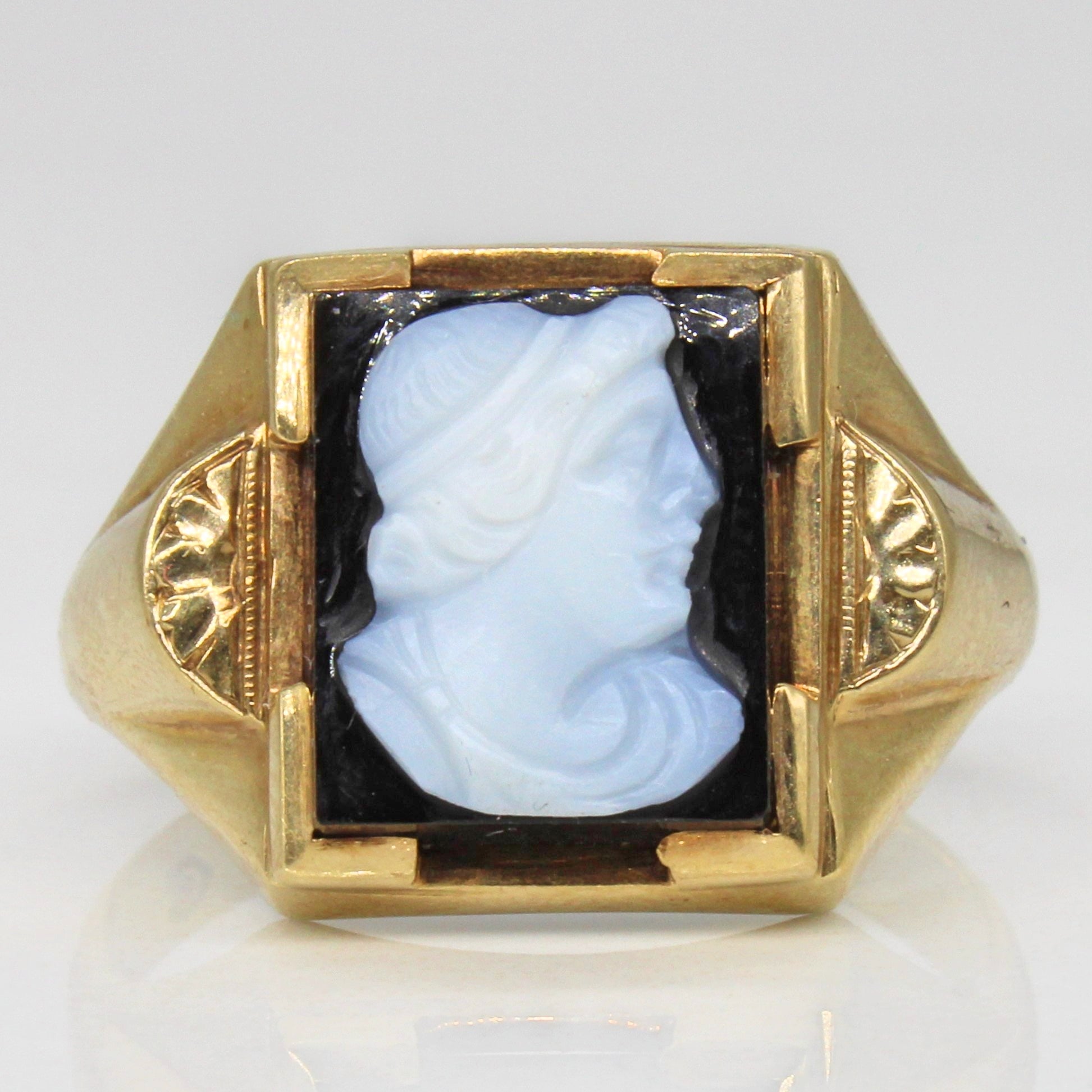 Onyx Cameo Ring | 3.65ct | SZ 10.5 |