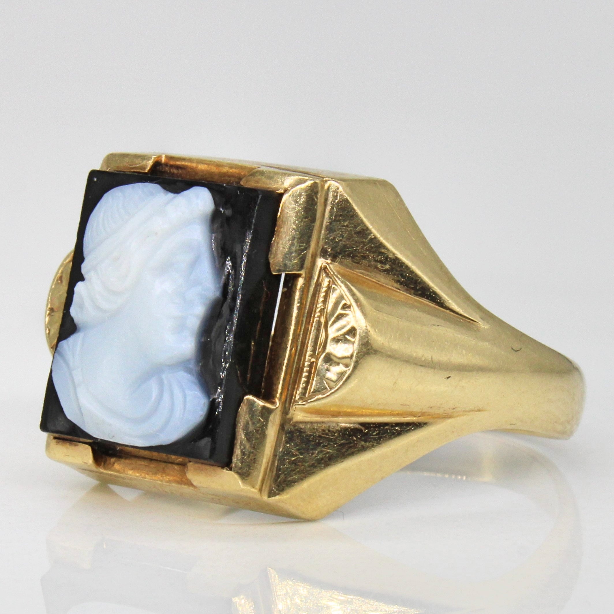Onyx Cameo Ring | 3.65ct | SZ 10.5 |