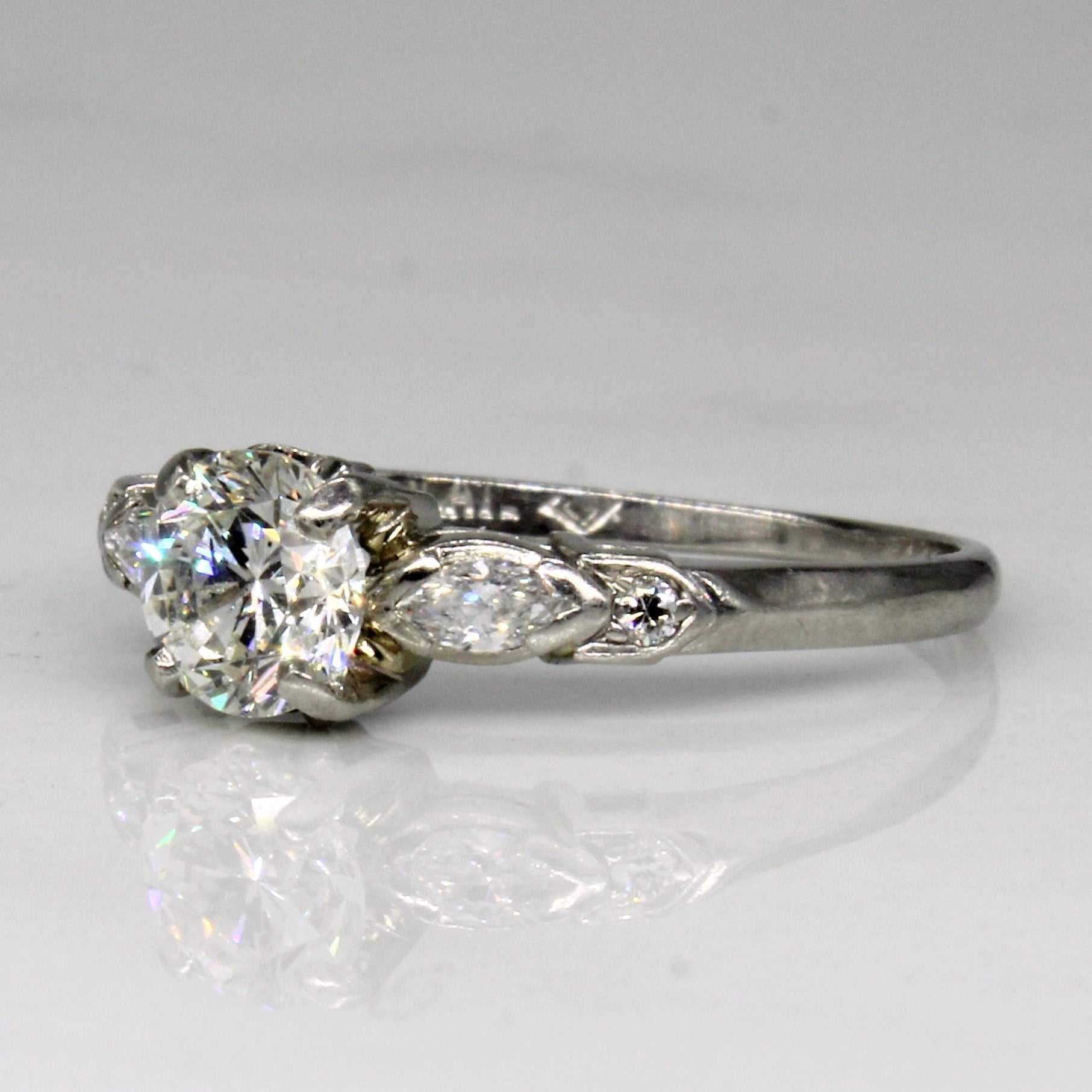 Art Deco Diamond Engagement Ring | 0.65ctw | SZ 5.25 |
