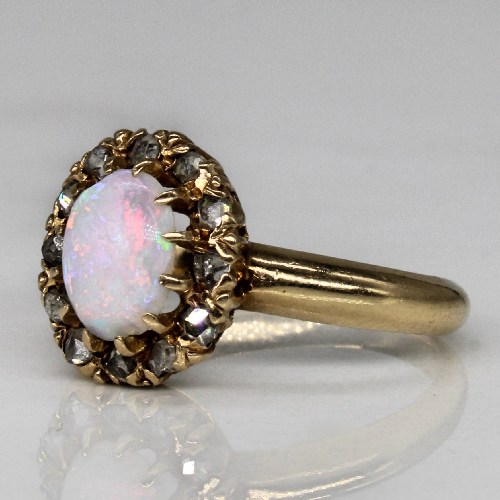 Opal & Diamond Cocktail Ring | 0.61ct, 0.06ctw | SZ 5 |