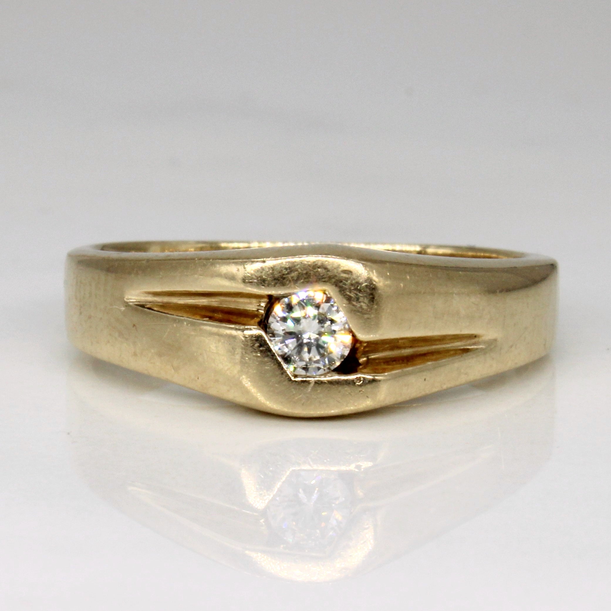 Offset Diamond Tension Set Ring | 0.15ct | SZ 7.75 |