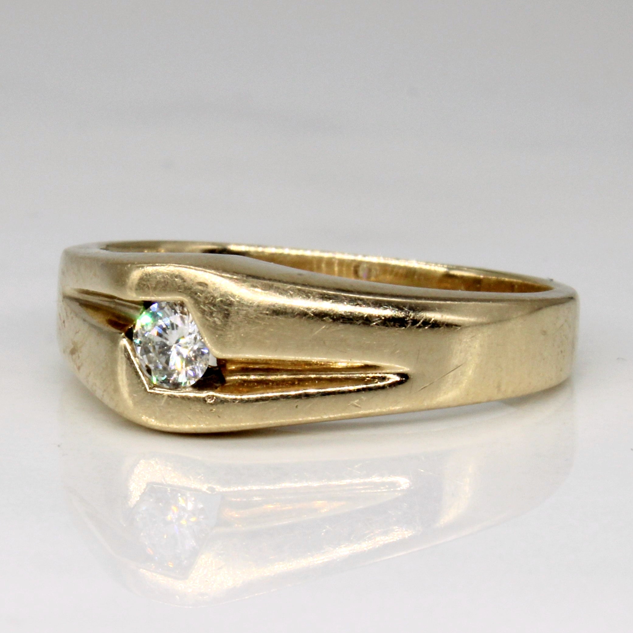 Offset Diamond Tension Set Ring | 0.15ct | SZ 7.75 |