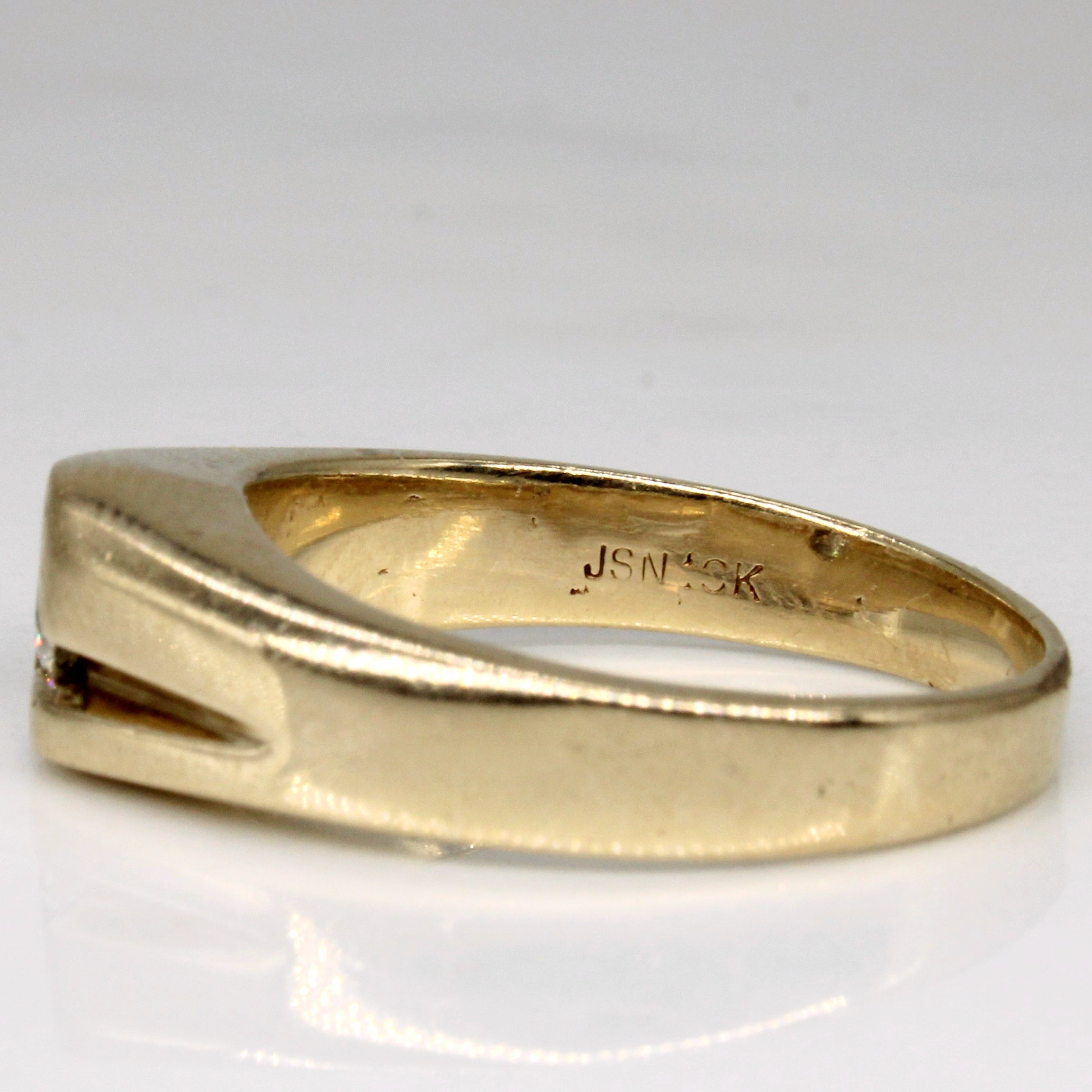 Offset Diamond Tension Set Ring | 0.15ct | SZ 7.75 |