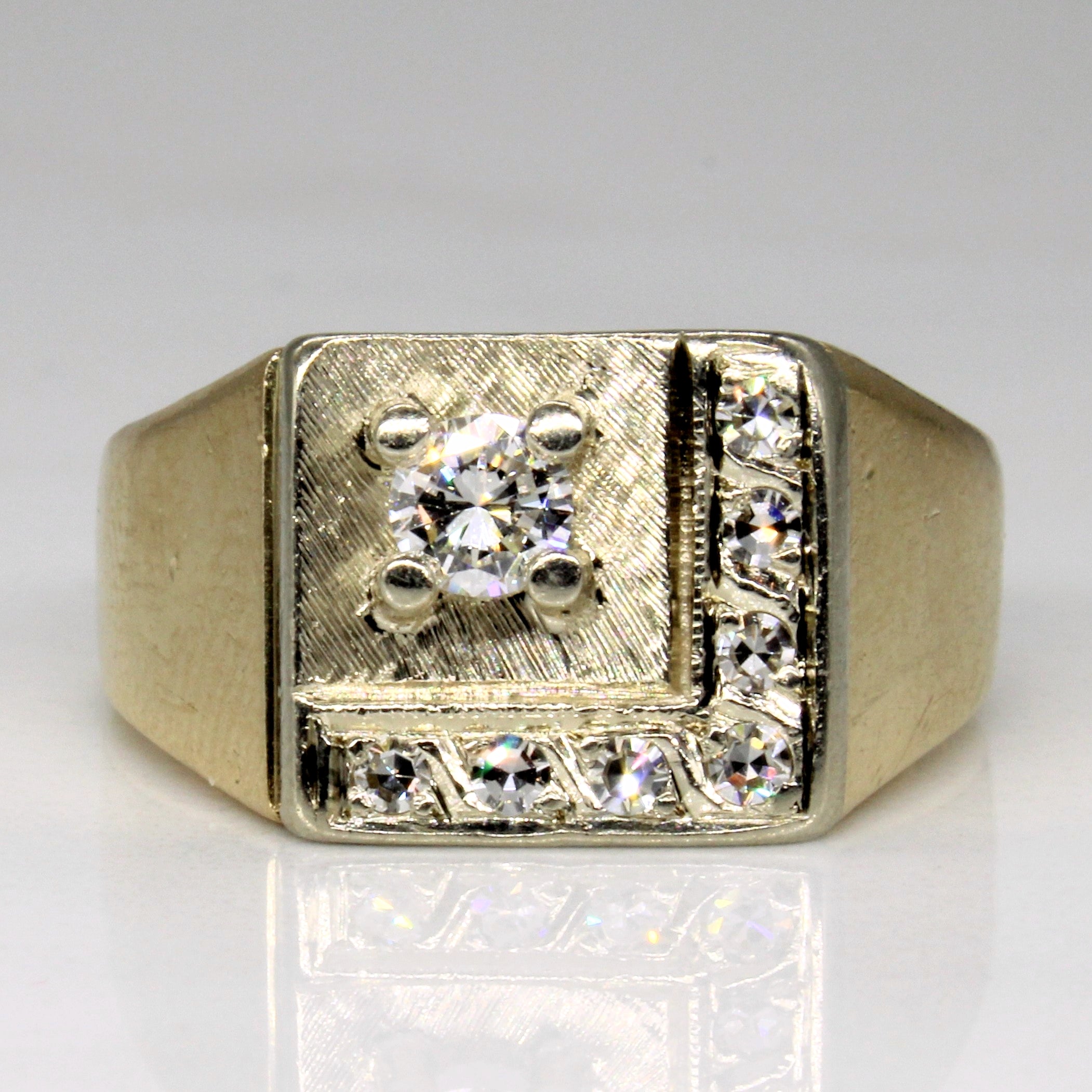 Satin Finish Diamond Ring | 0.27ctw | SZ 7 |