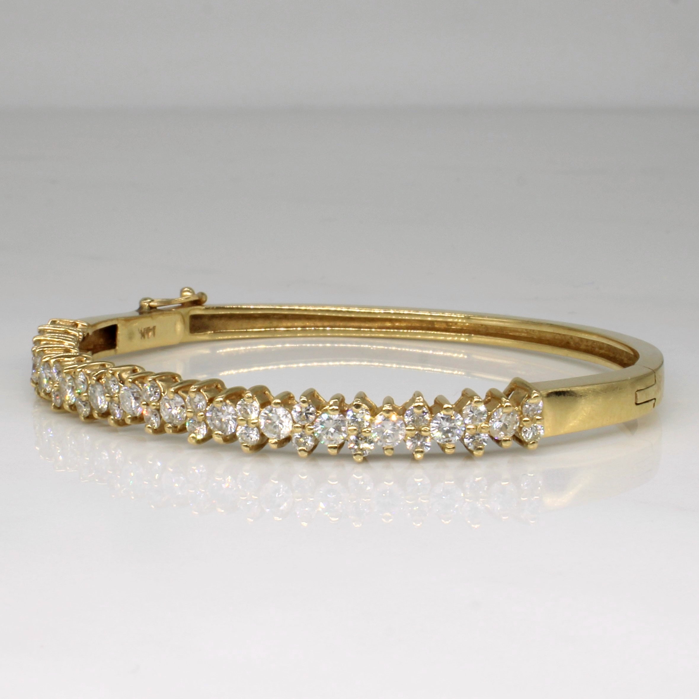 Diamond Cluster Cuff Bracelet | 1.87ctw | 7.5" |