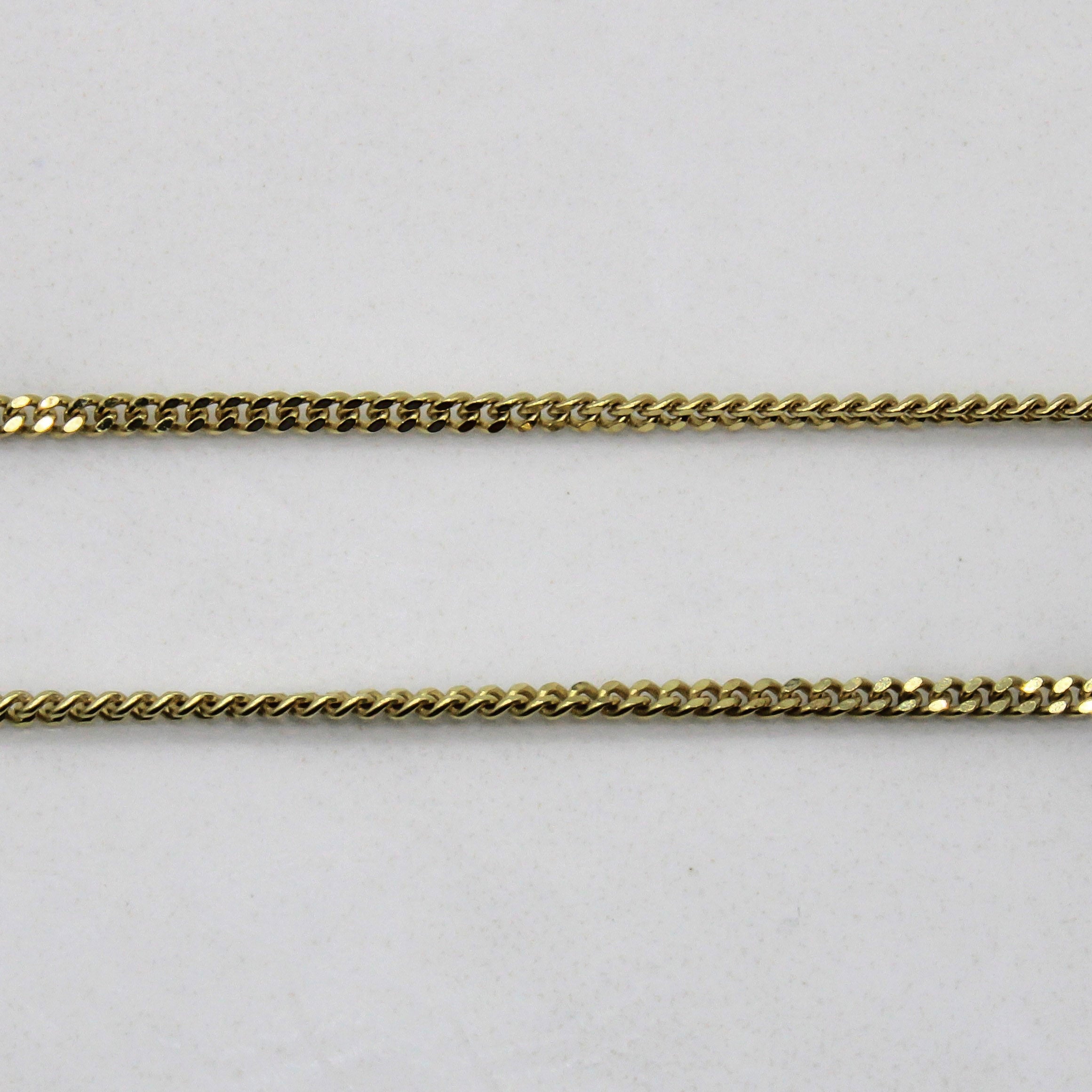 14k Yellow Gold Curb Chain | 15" |